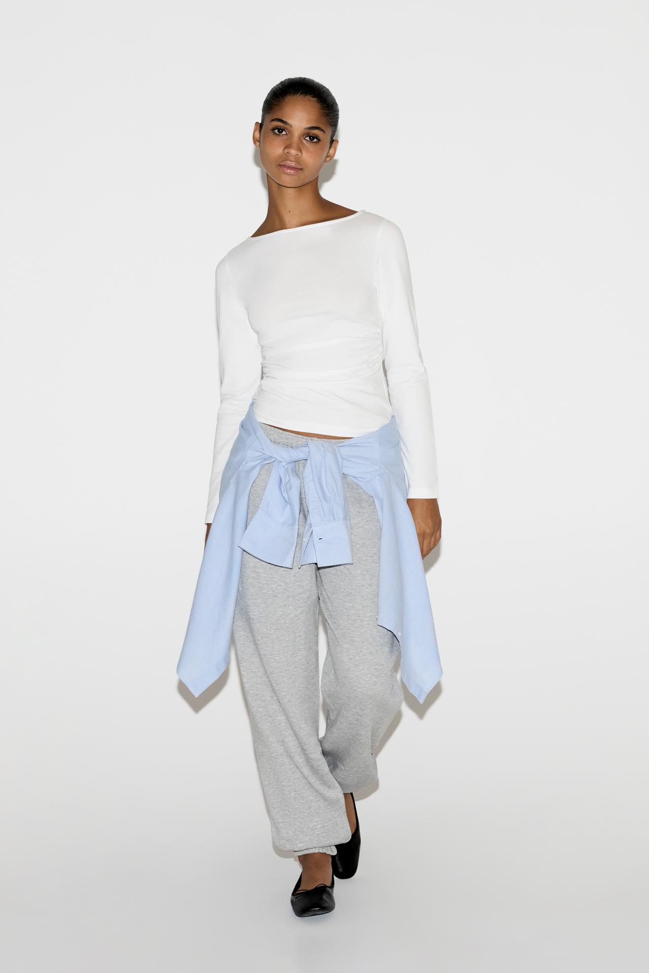 Basic tracksuit bottoms — GREY MARL