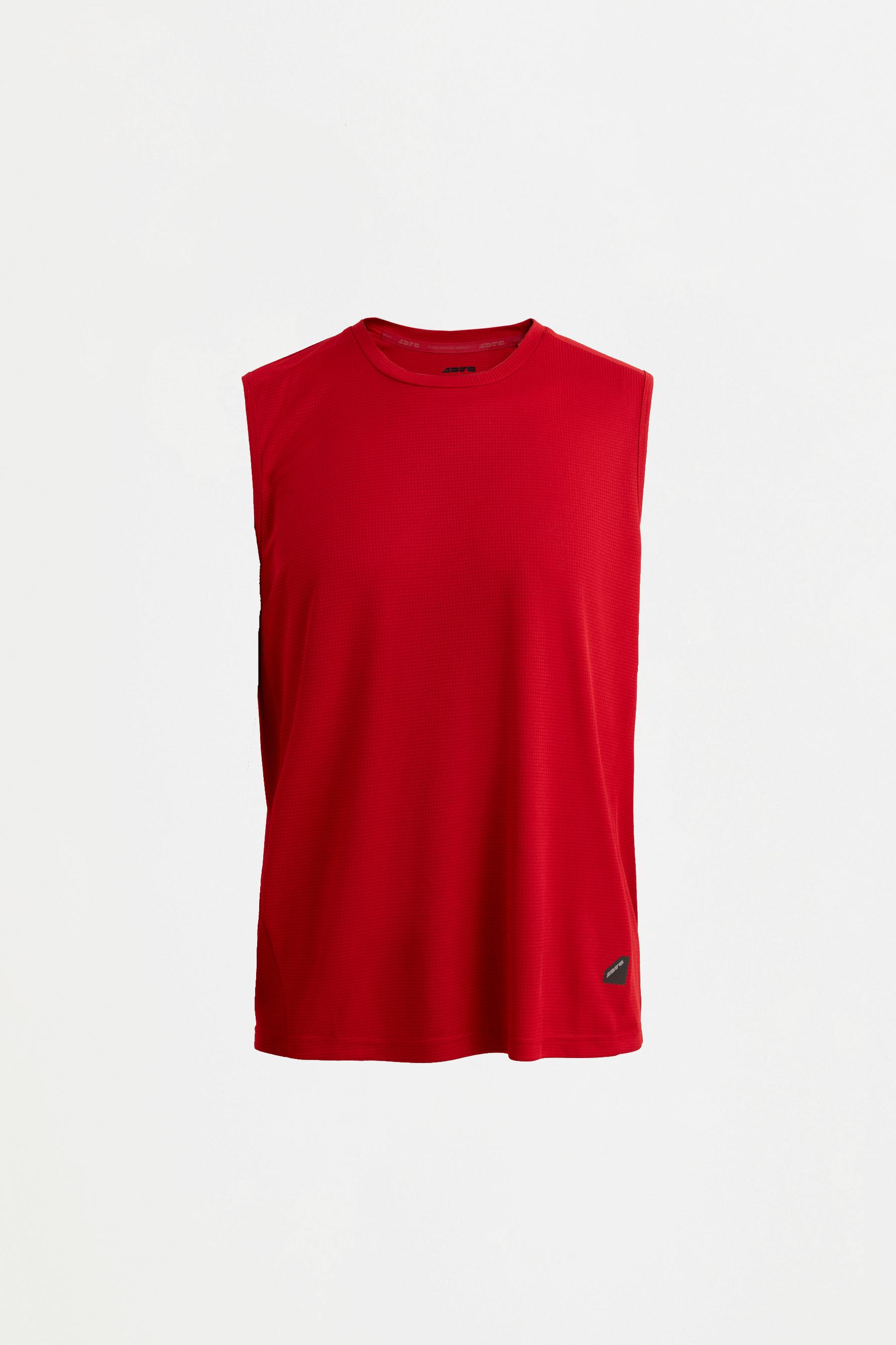 Sleeveless sports T-shirt — RED