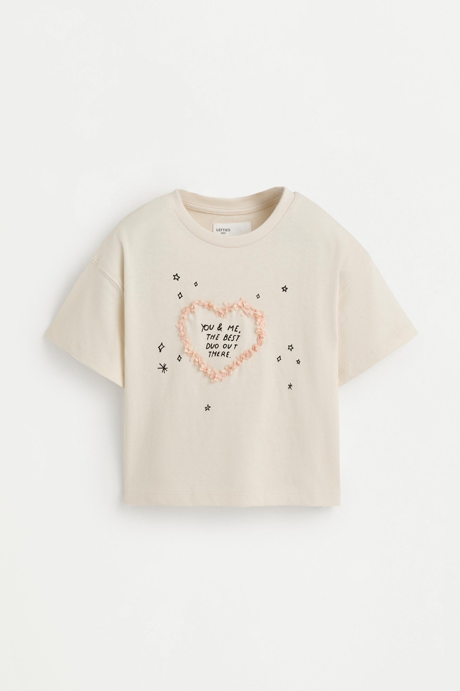T-shirt with tulle appliqués — HIELO