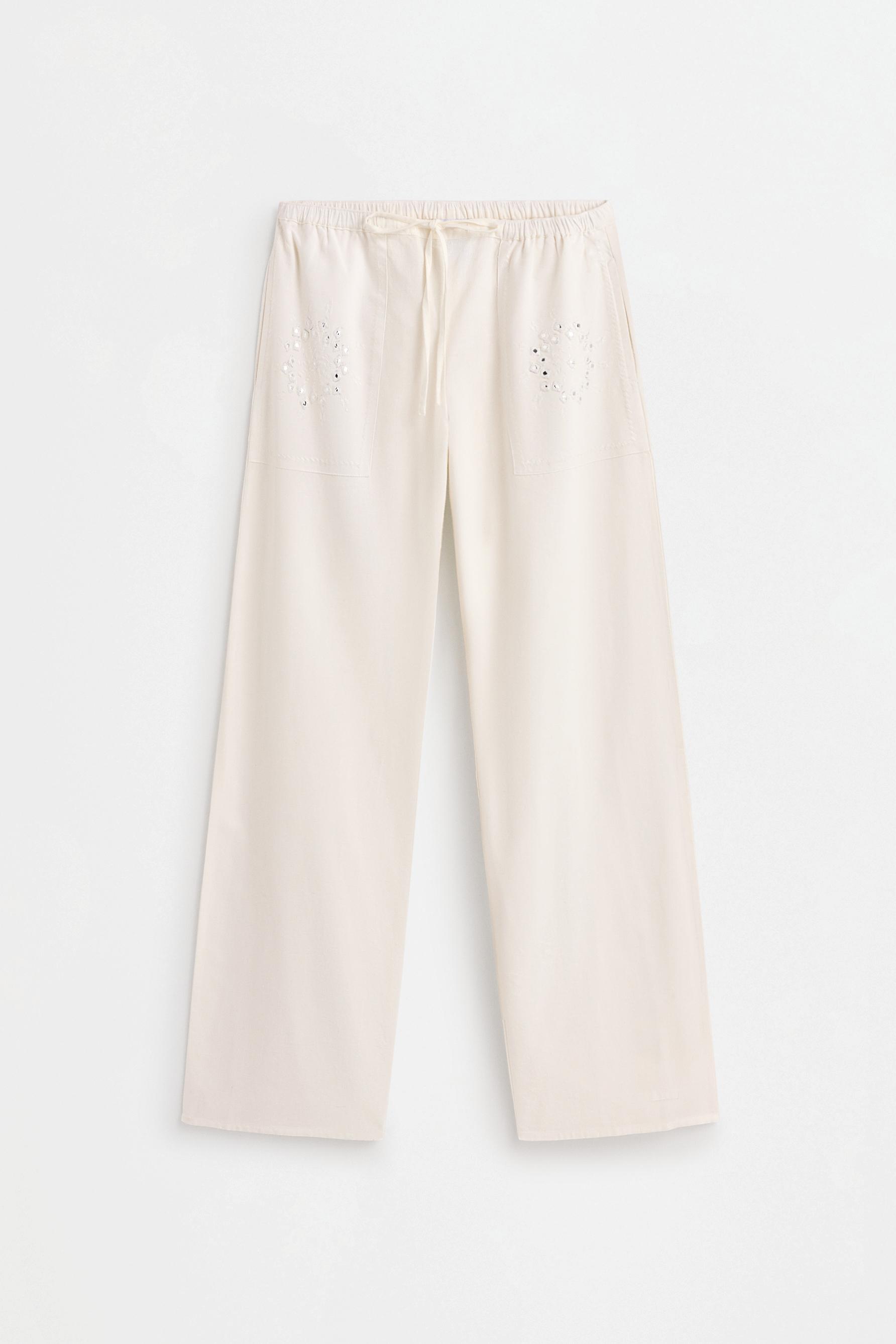 Mirror detail trousers — OFF WHITE