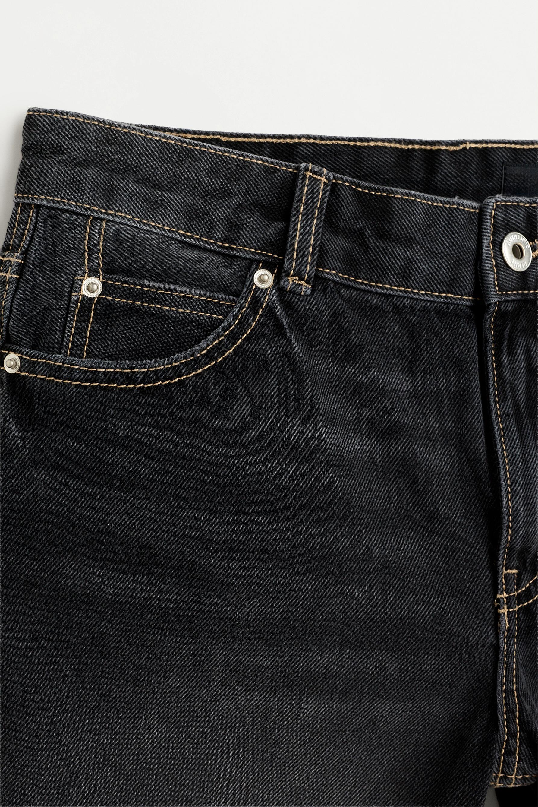 Denim Jorts — BLACK