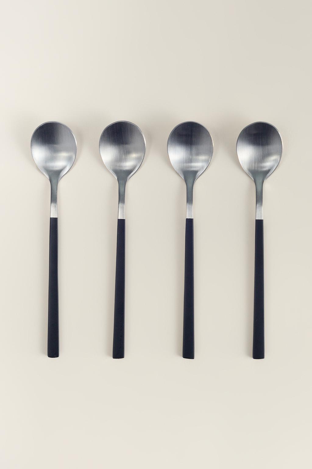 Paquet 4 culleretes detall negre