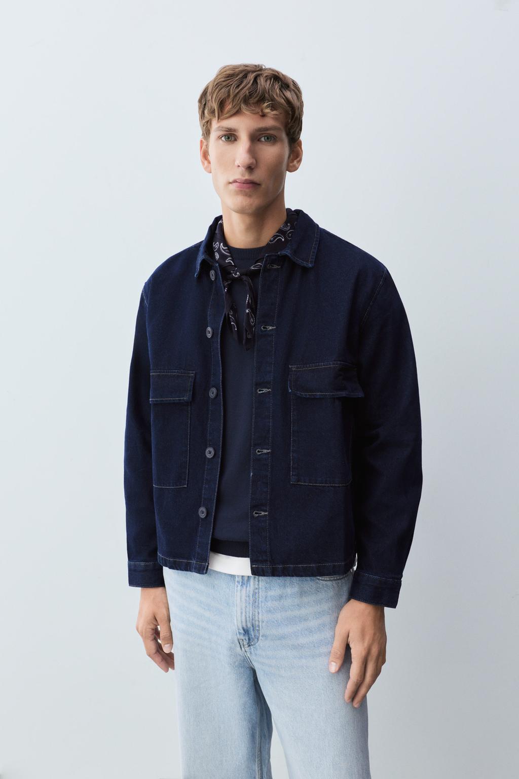 Boxy fit denim overshirt