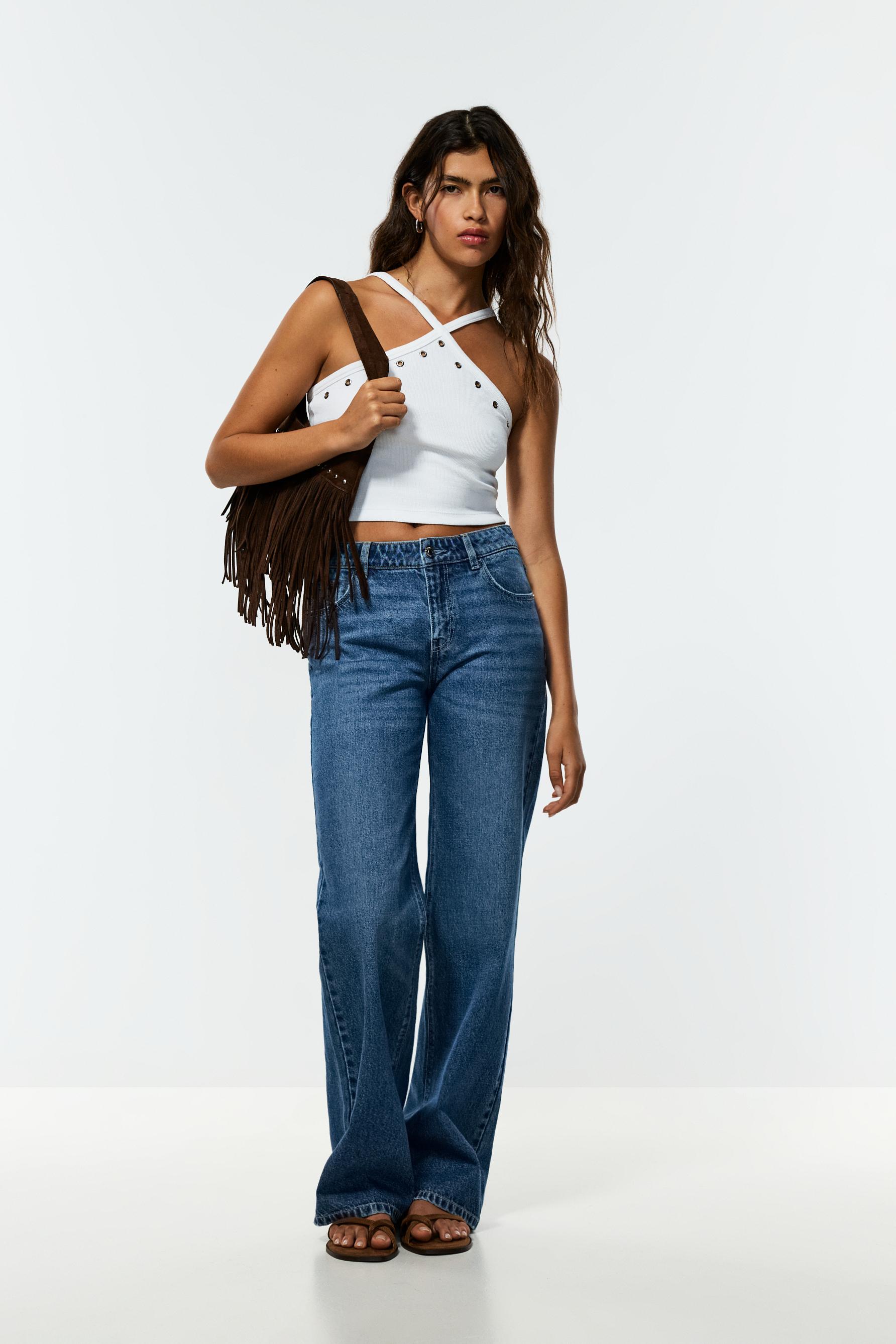 Eyelet halter top — OFF WHITE