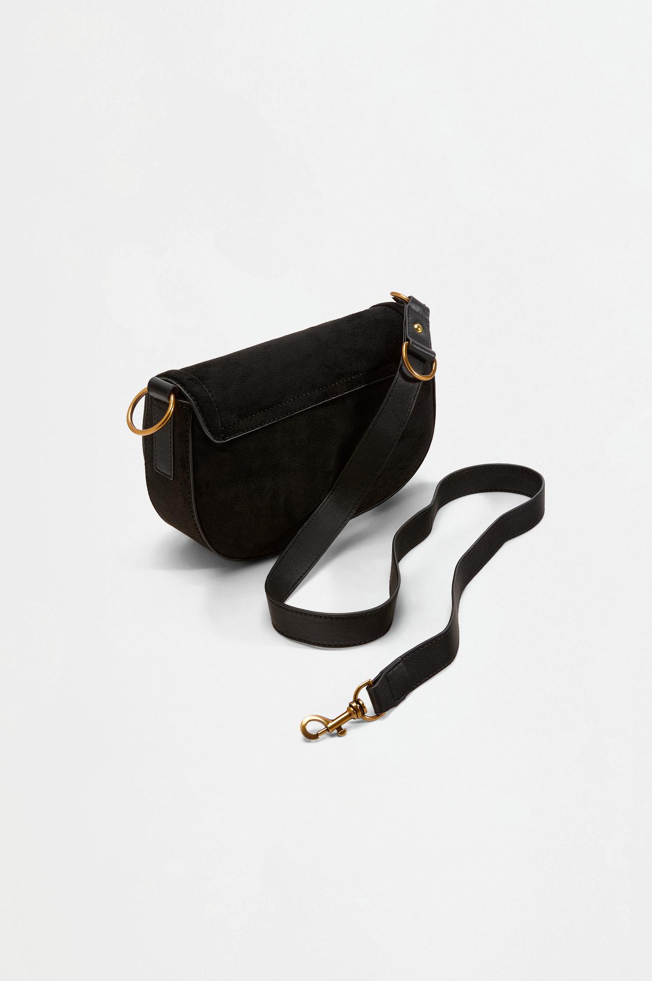 Multiway flap shoulder bag — BLACK