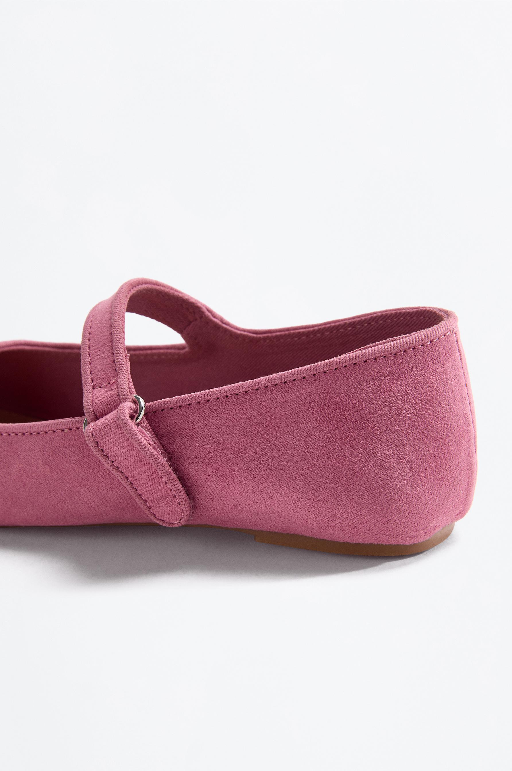 Mary Jane ballerina flat — RASPBERRY