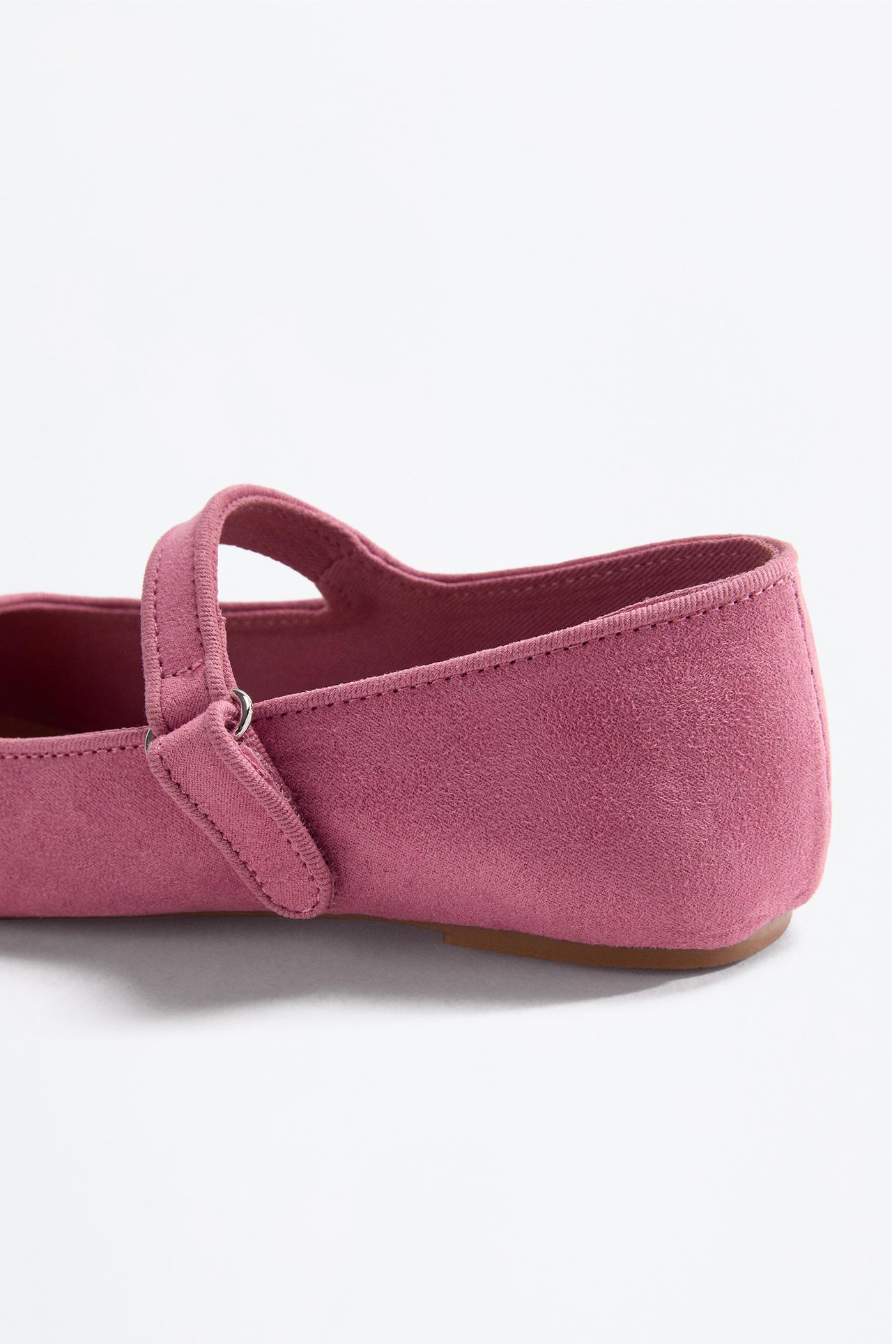 Mary Jane ballerina flat — RASPBERRY