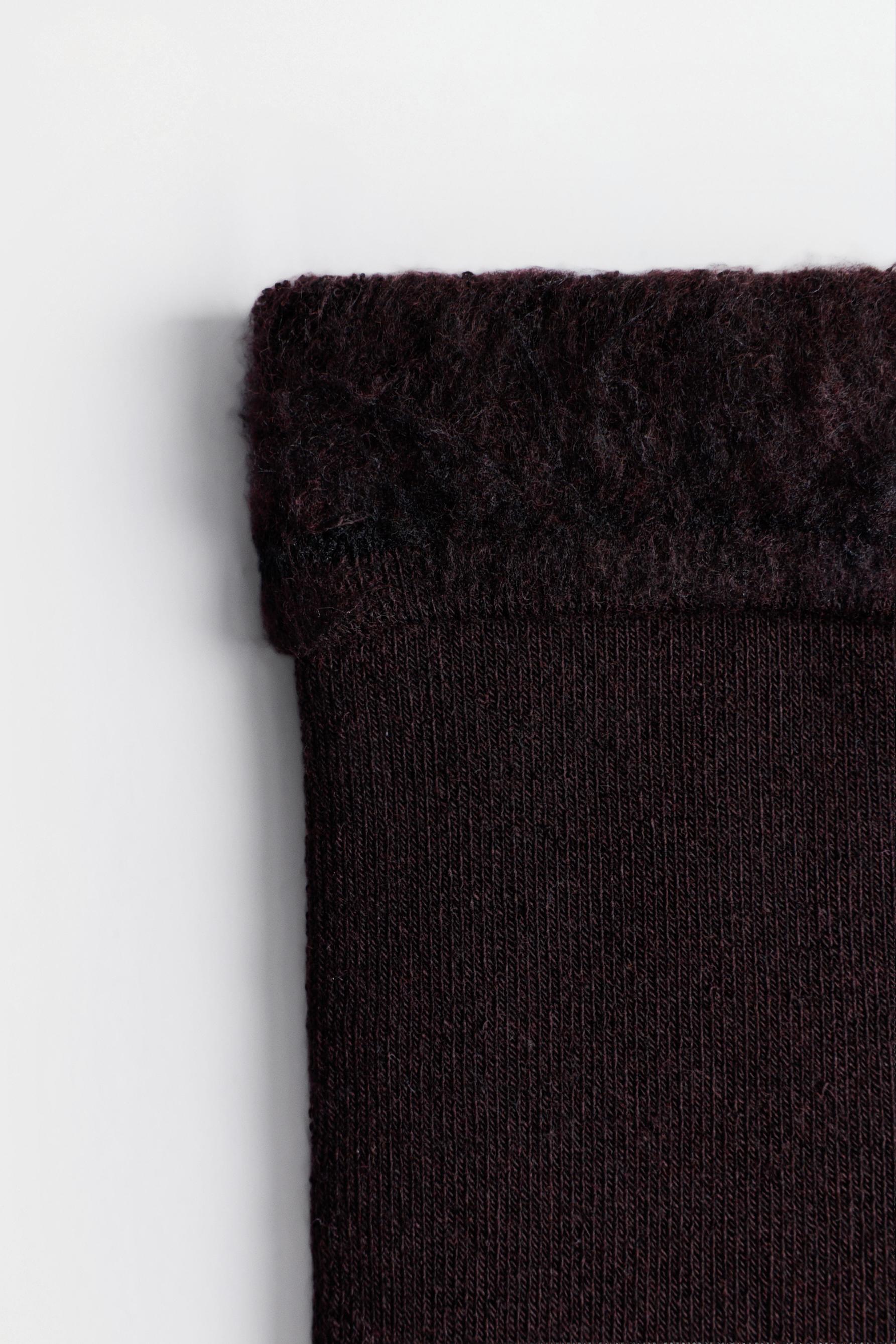 Long terry socks (2-pack) — CHOCOLATE