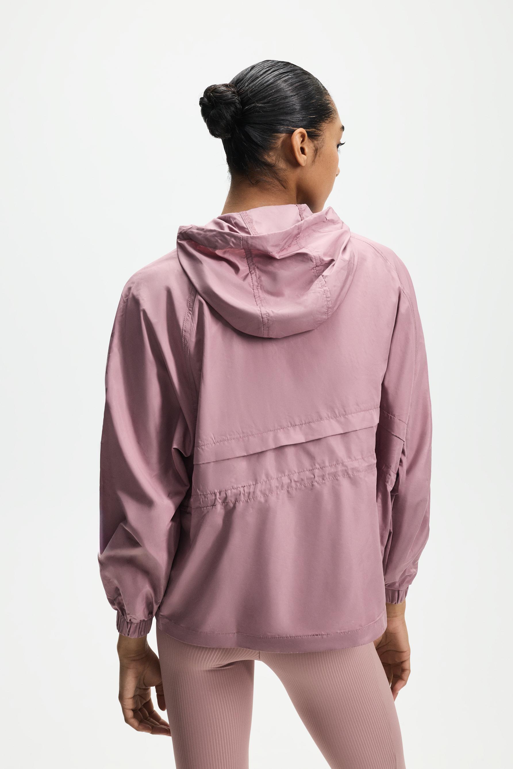 Gathered sports windbreaker — PINK