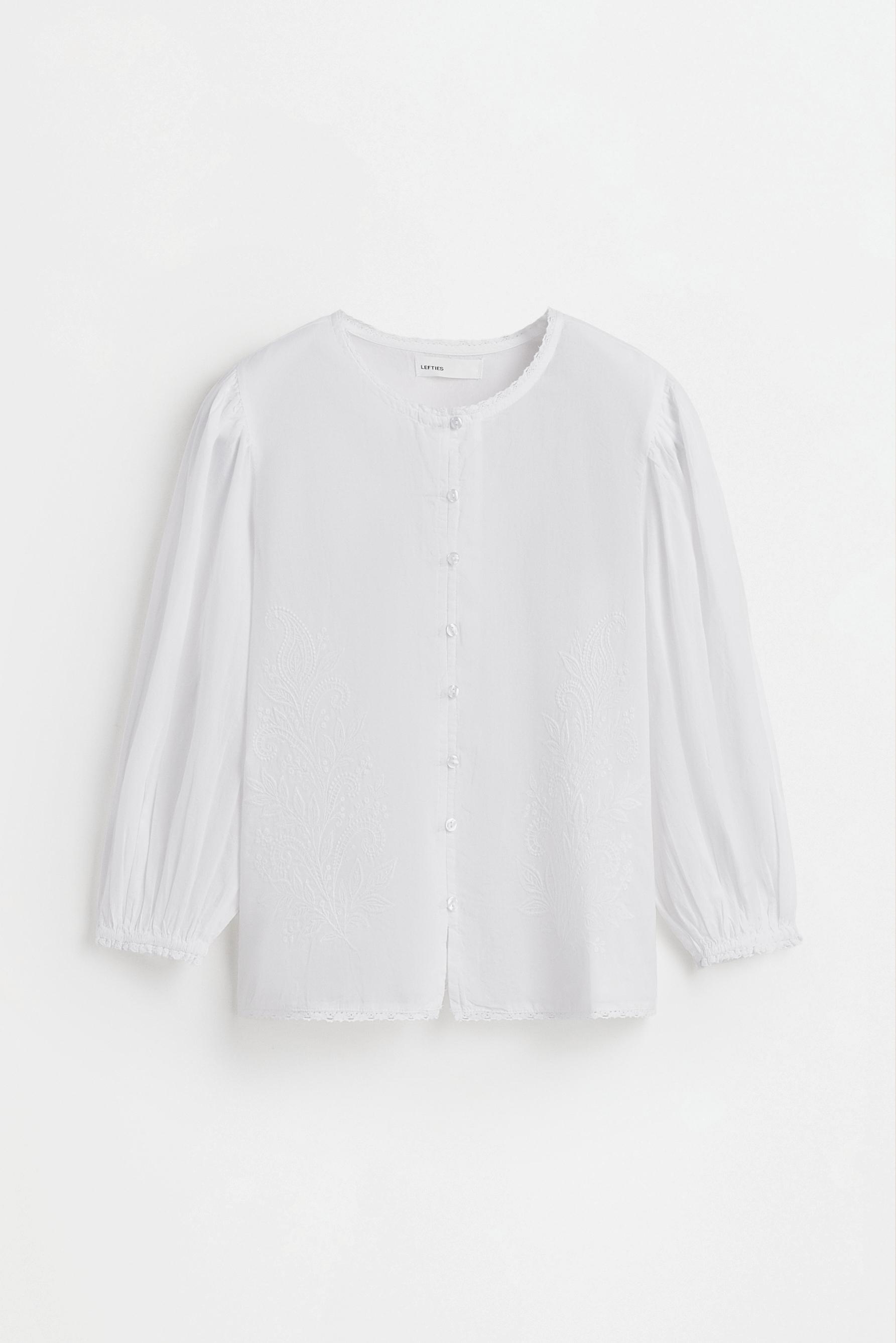 Embroidered shirt — WHITE