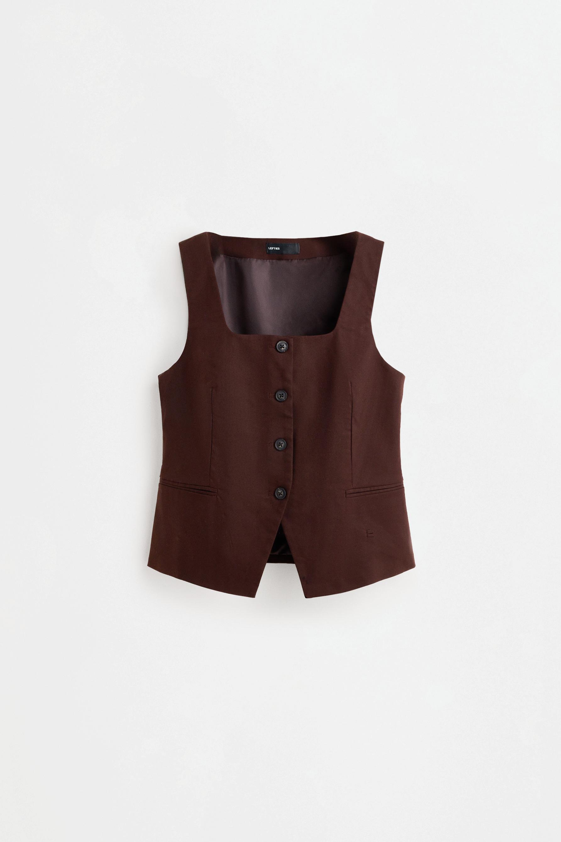 Chaleco halter botones