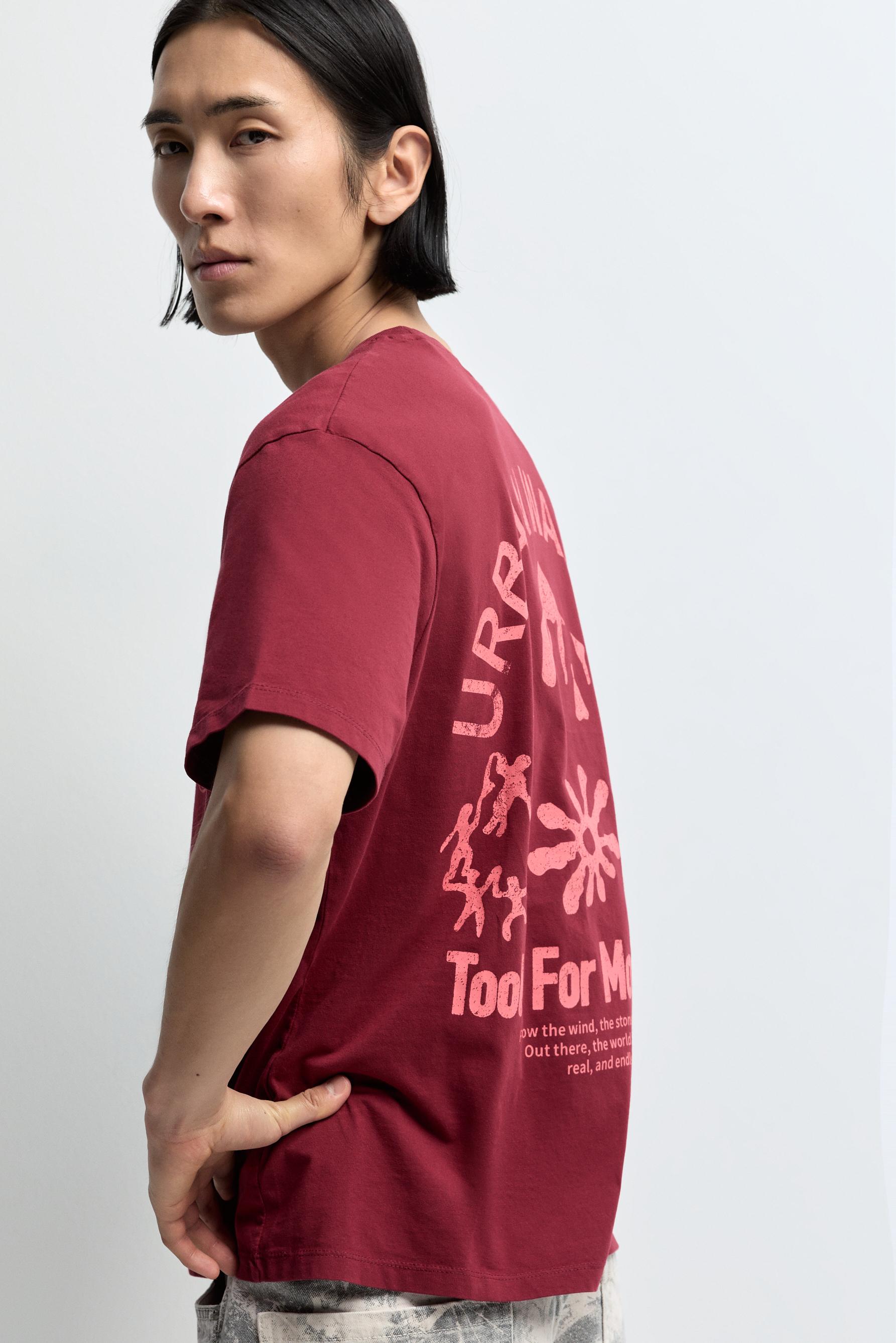 Printed T-shirt — BRIGHT RED