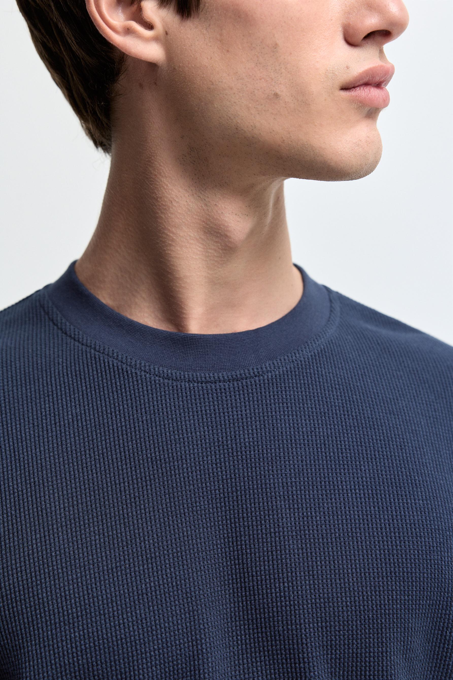 Waffle T-shirt — NAVY