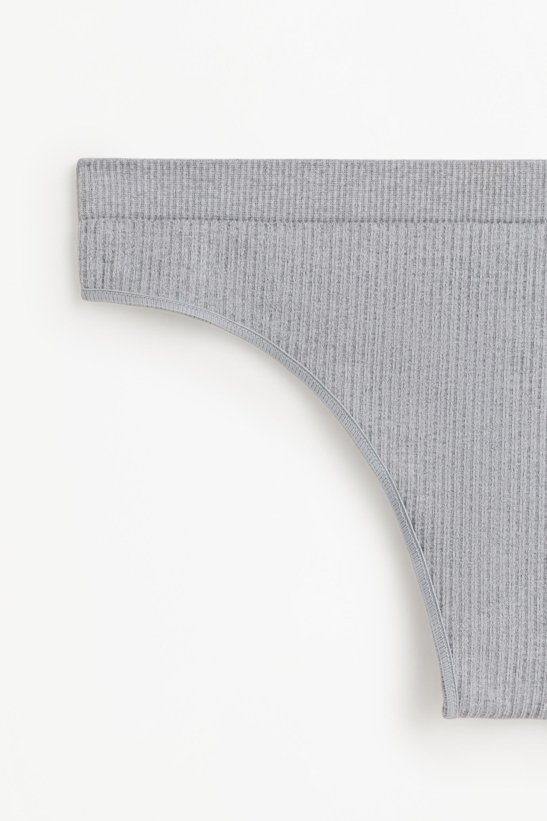 2-Pack seamless ribbed thongs — WHITE