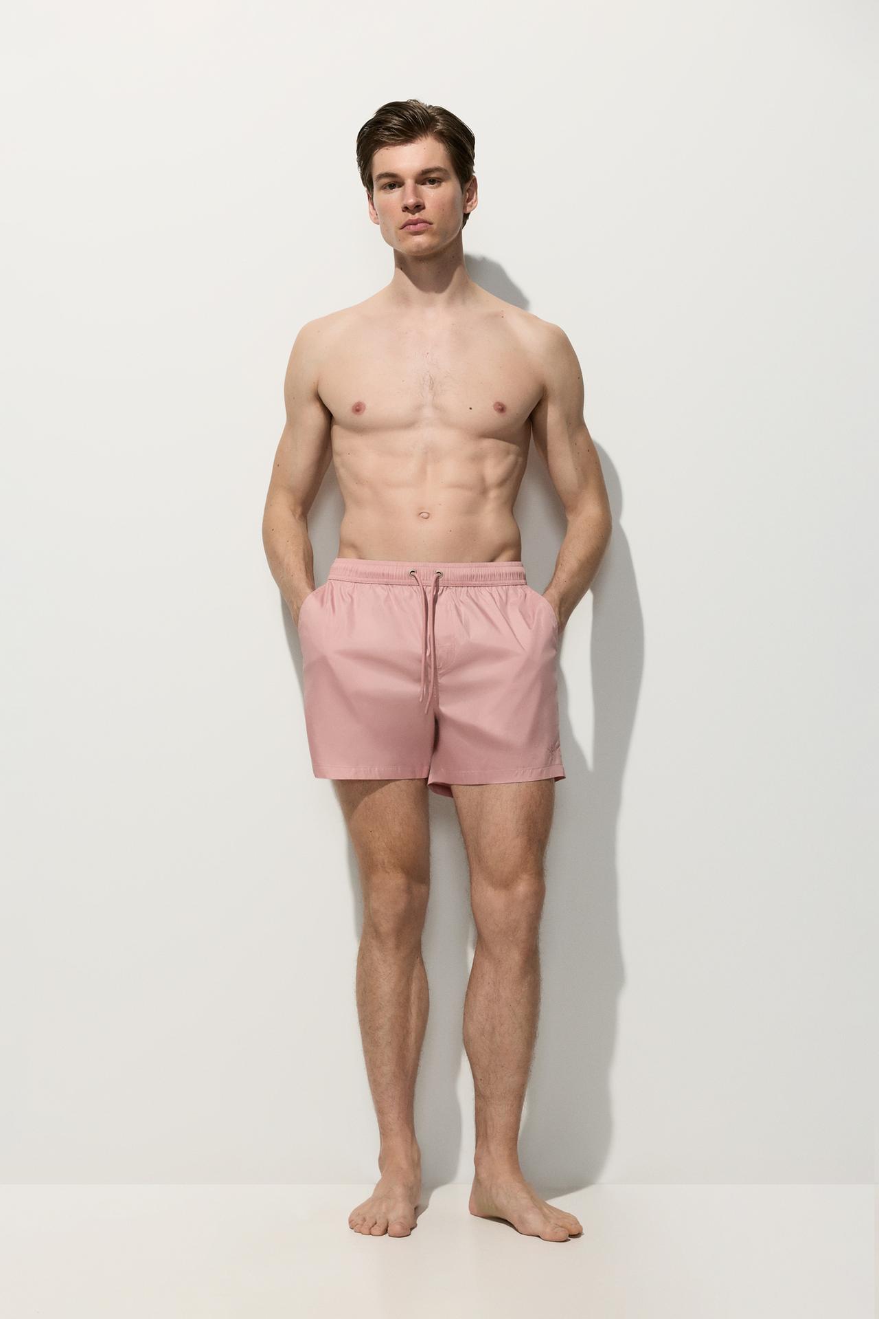 Basic regular fit swim shorts — DUSTY PINK