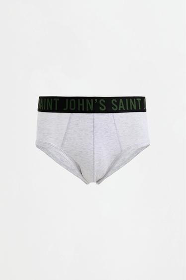 Text-Detail Briefs (Pack of 5) — GREEN 7
