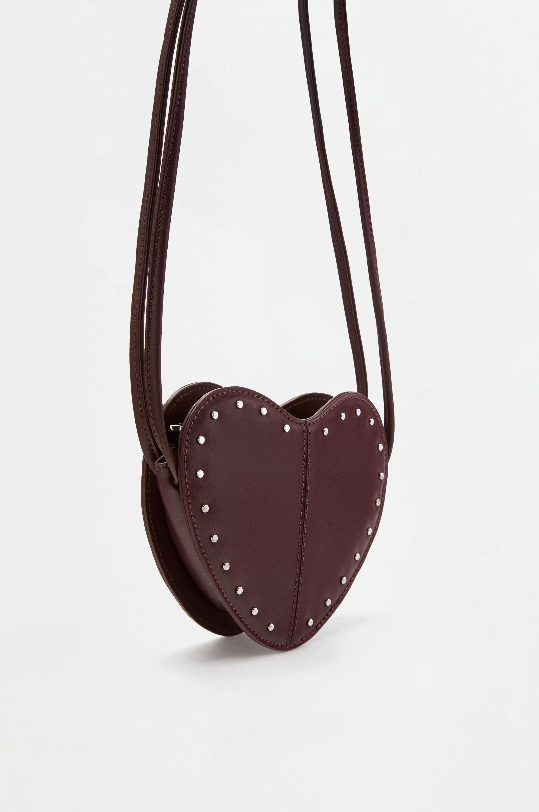 Heart stud bag — BURGUNDY