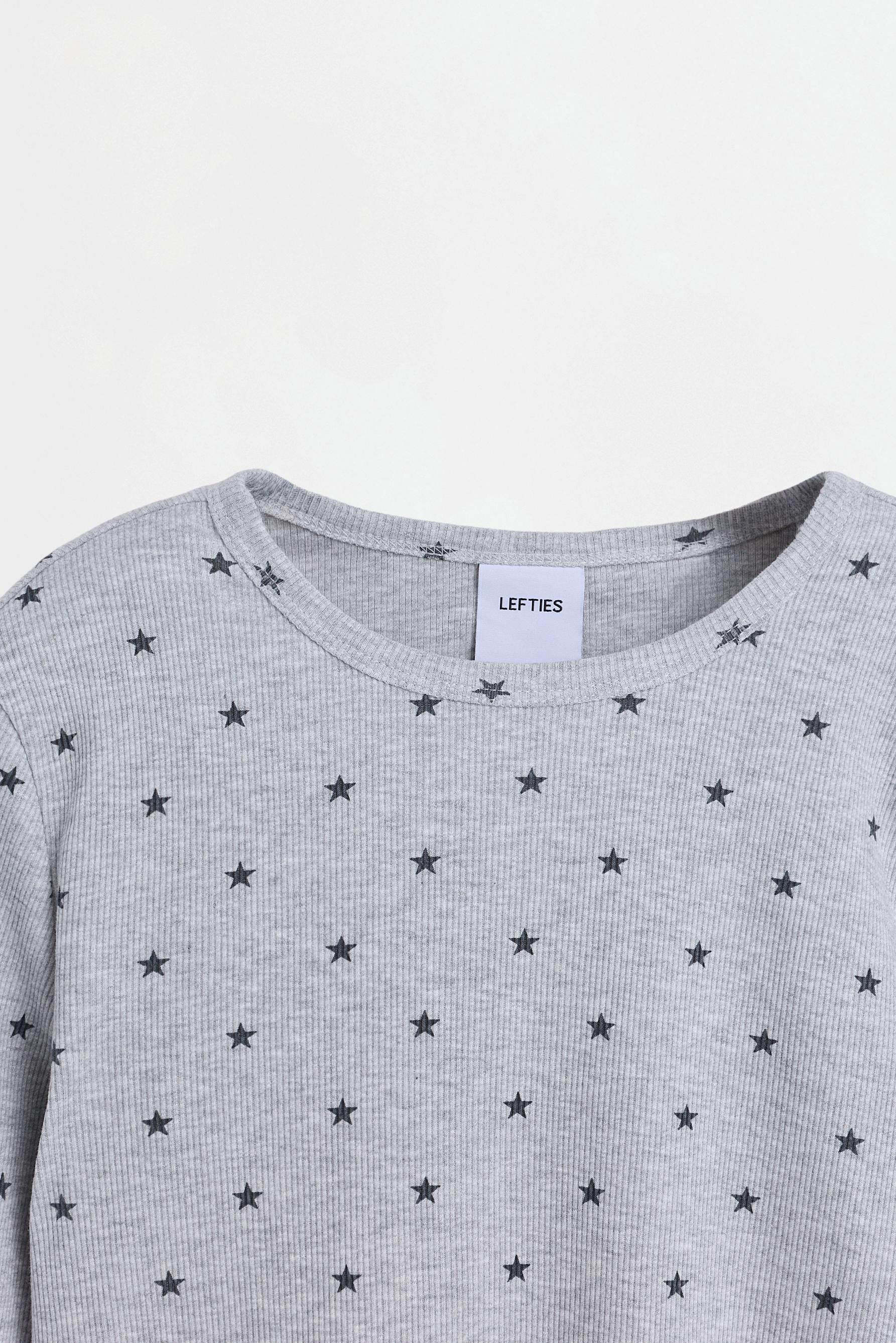 Long printed pyjamas — GREY MARL