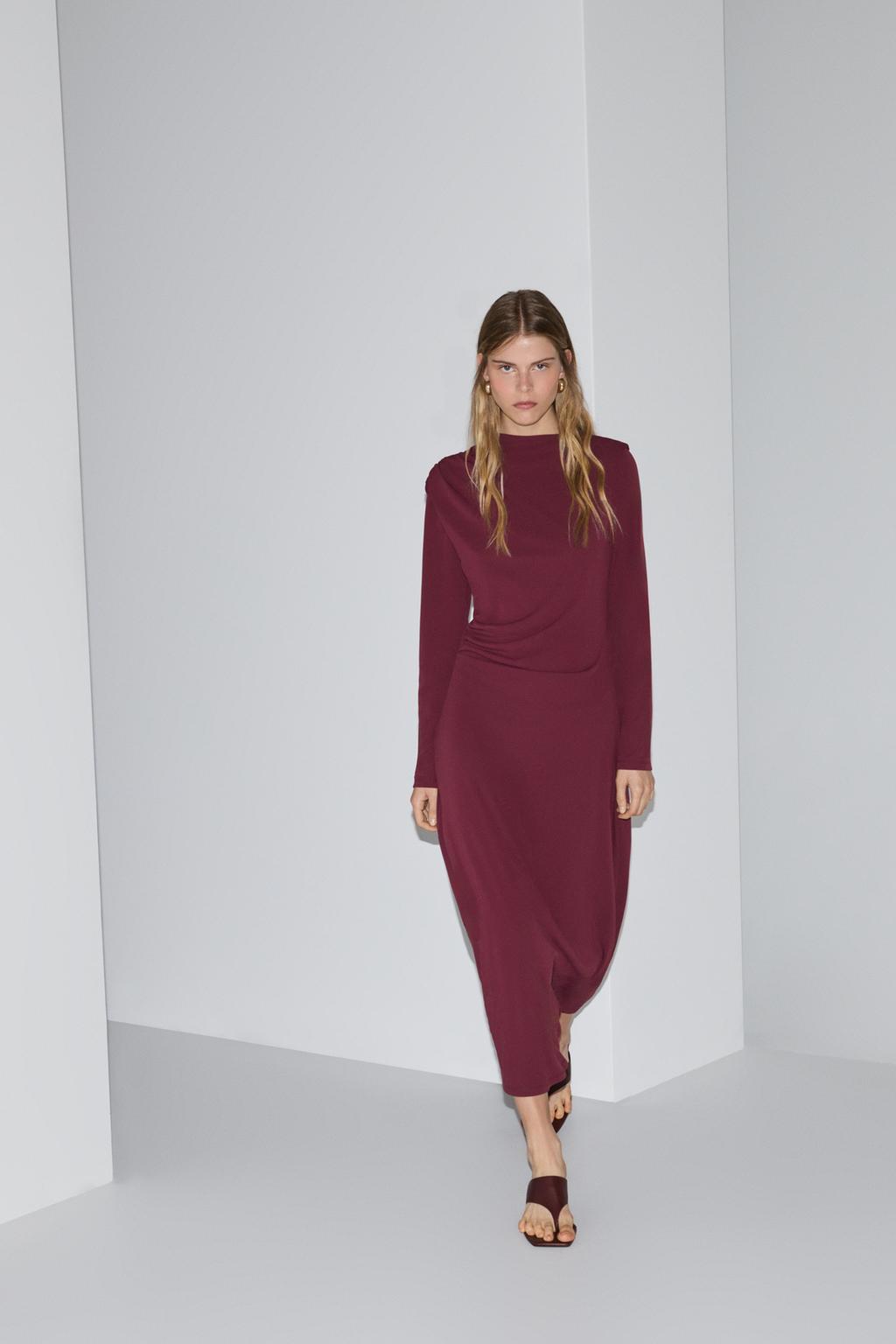 Asymmetric midi dress