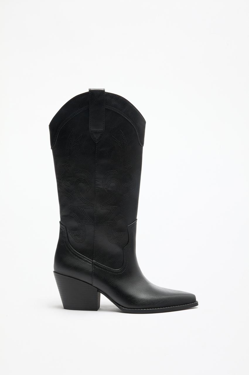 Bota Alta Botas Negras Niña Lefties Botas Mosqueteras Pimkie