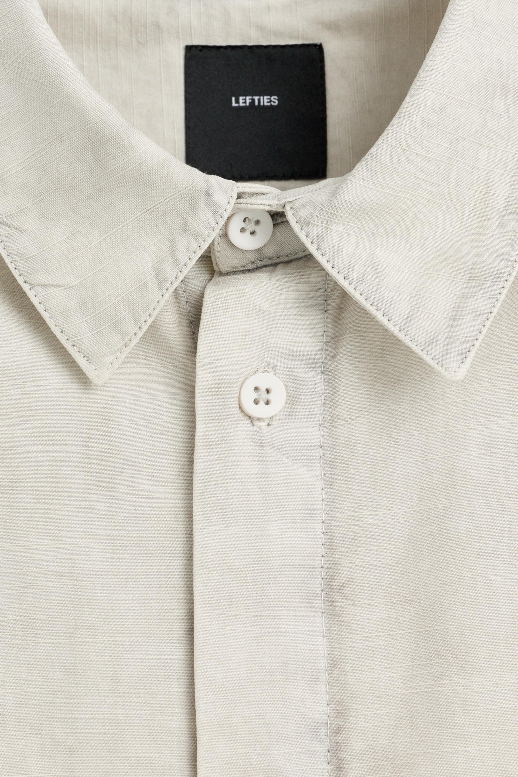 Faded-effect texture shirt — PALE GREY