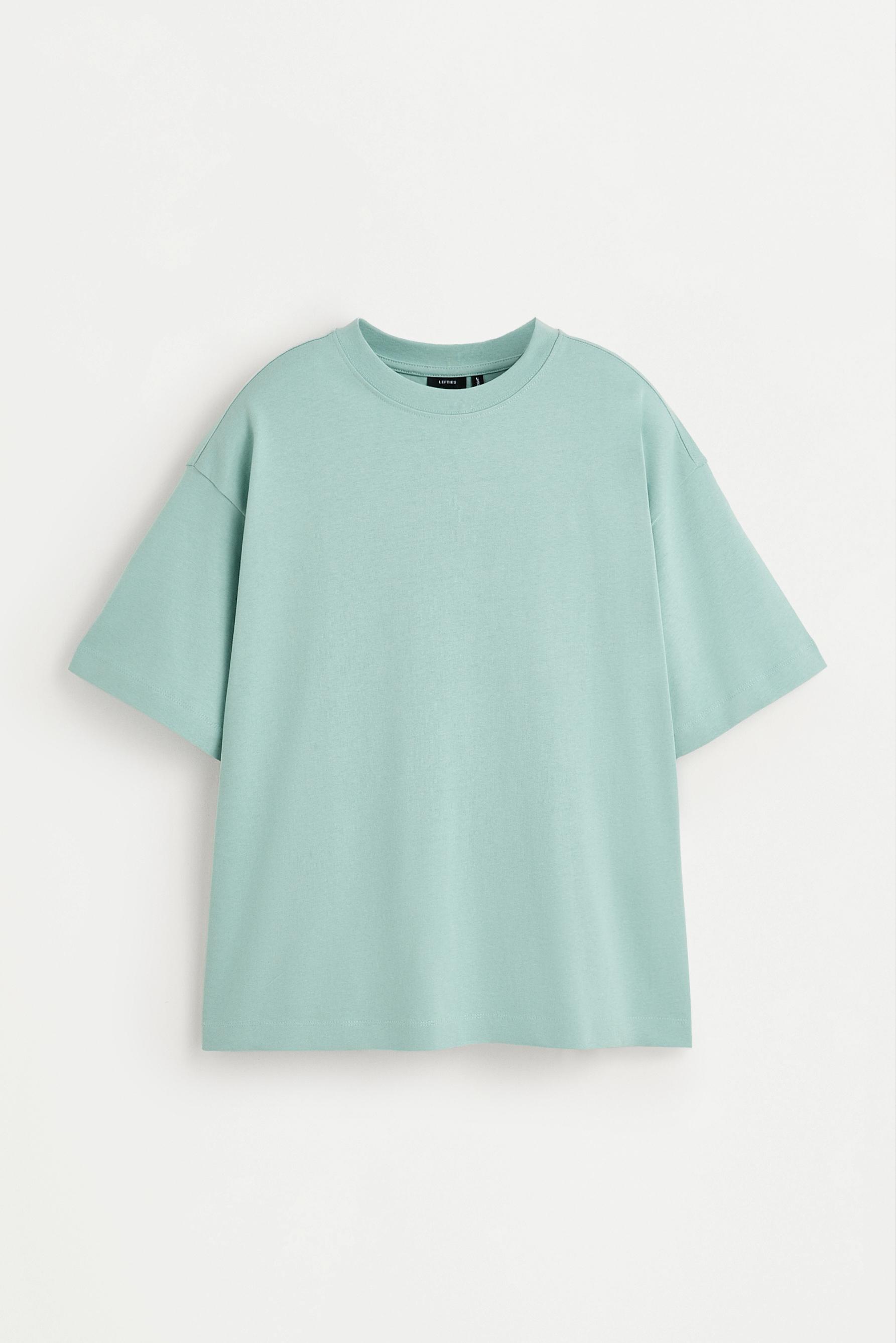 Boxy medium weight T-shirt — PALE TURQUOISE