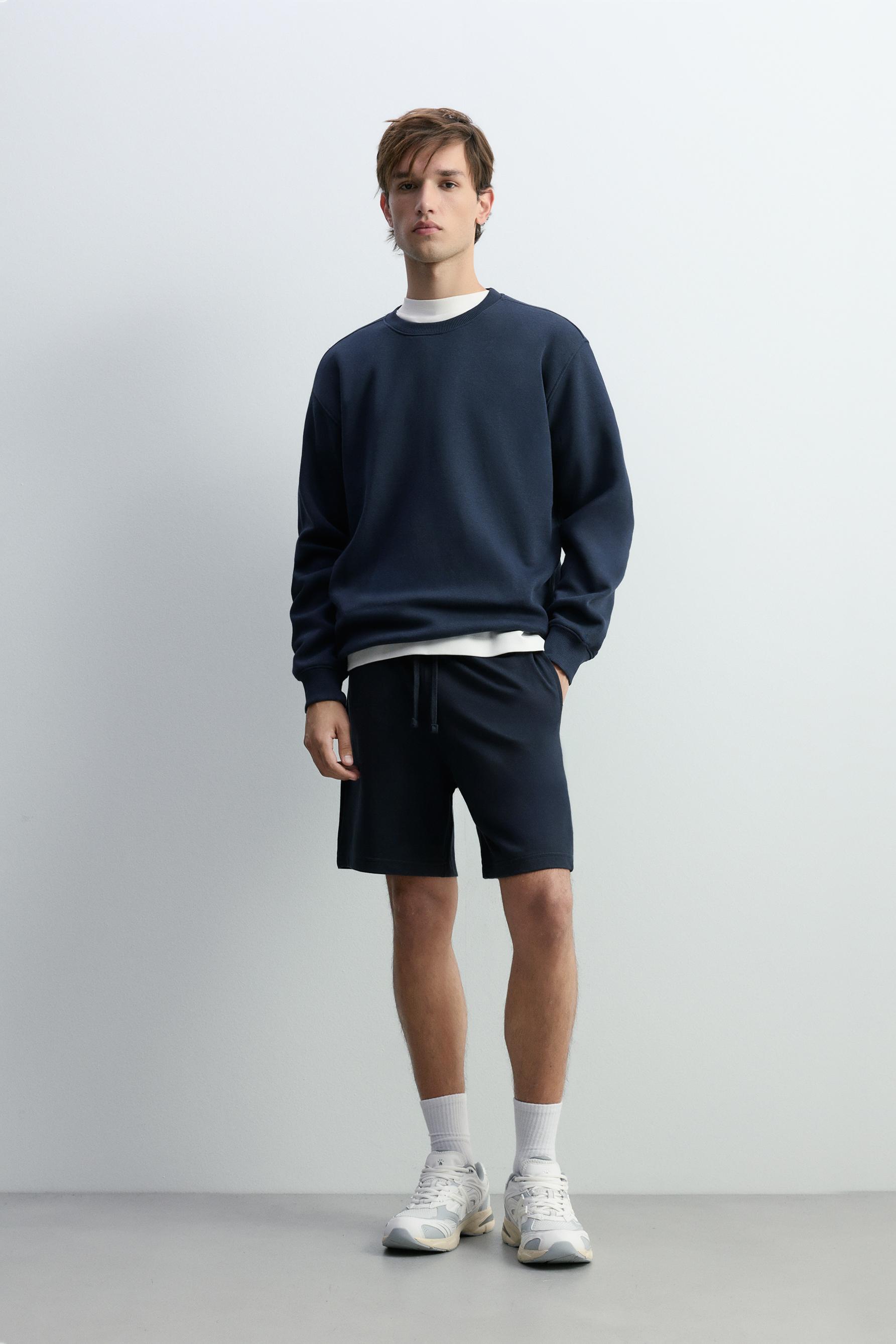 Basic tracksuit Bermuda shorts — NAVY