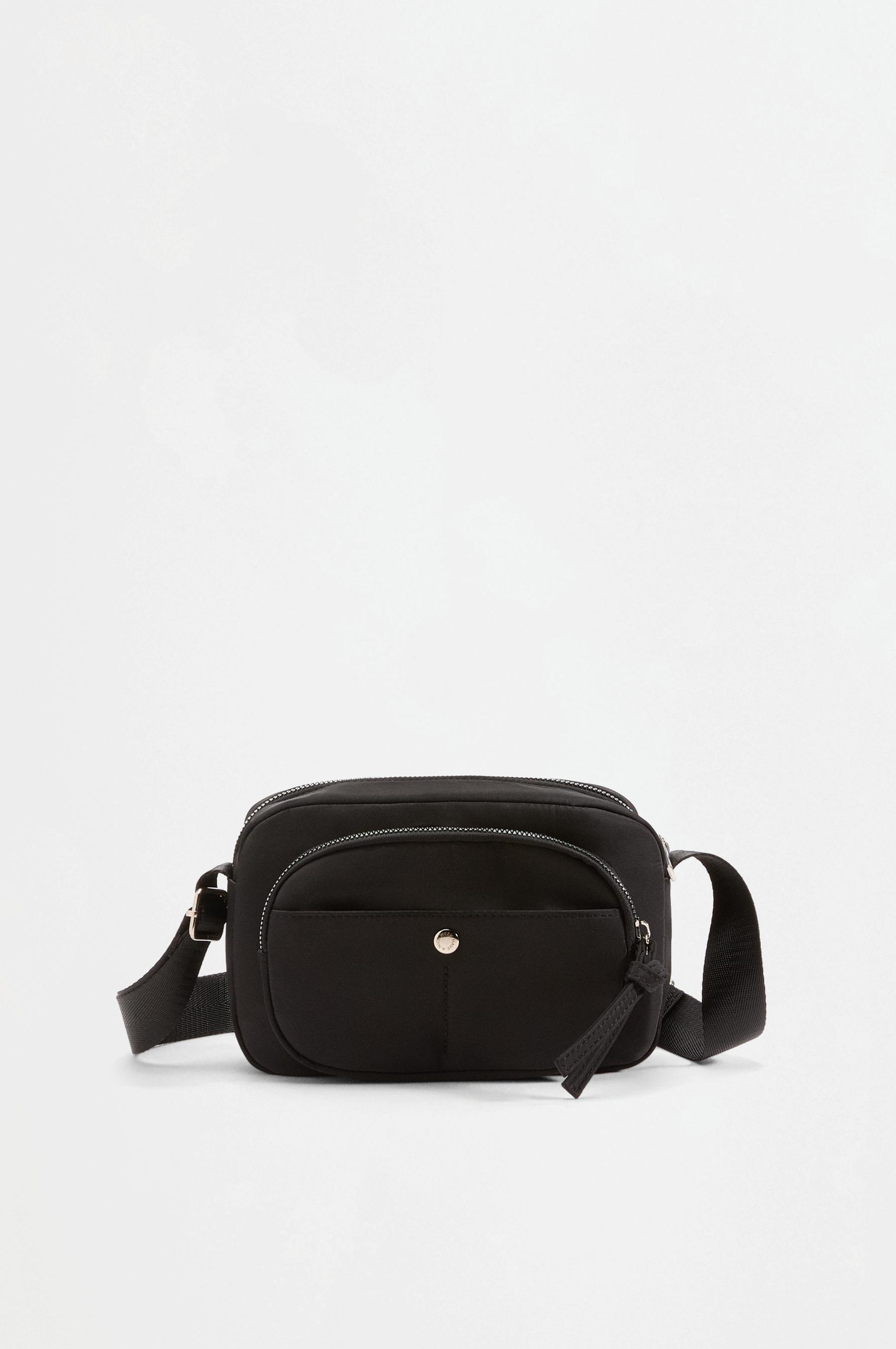 Nylon crossbody bag — BLACK