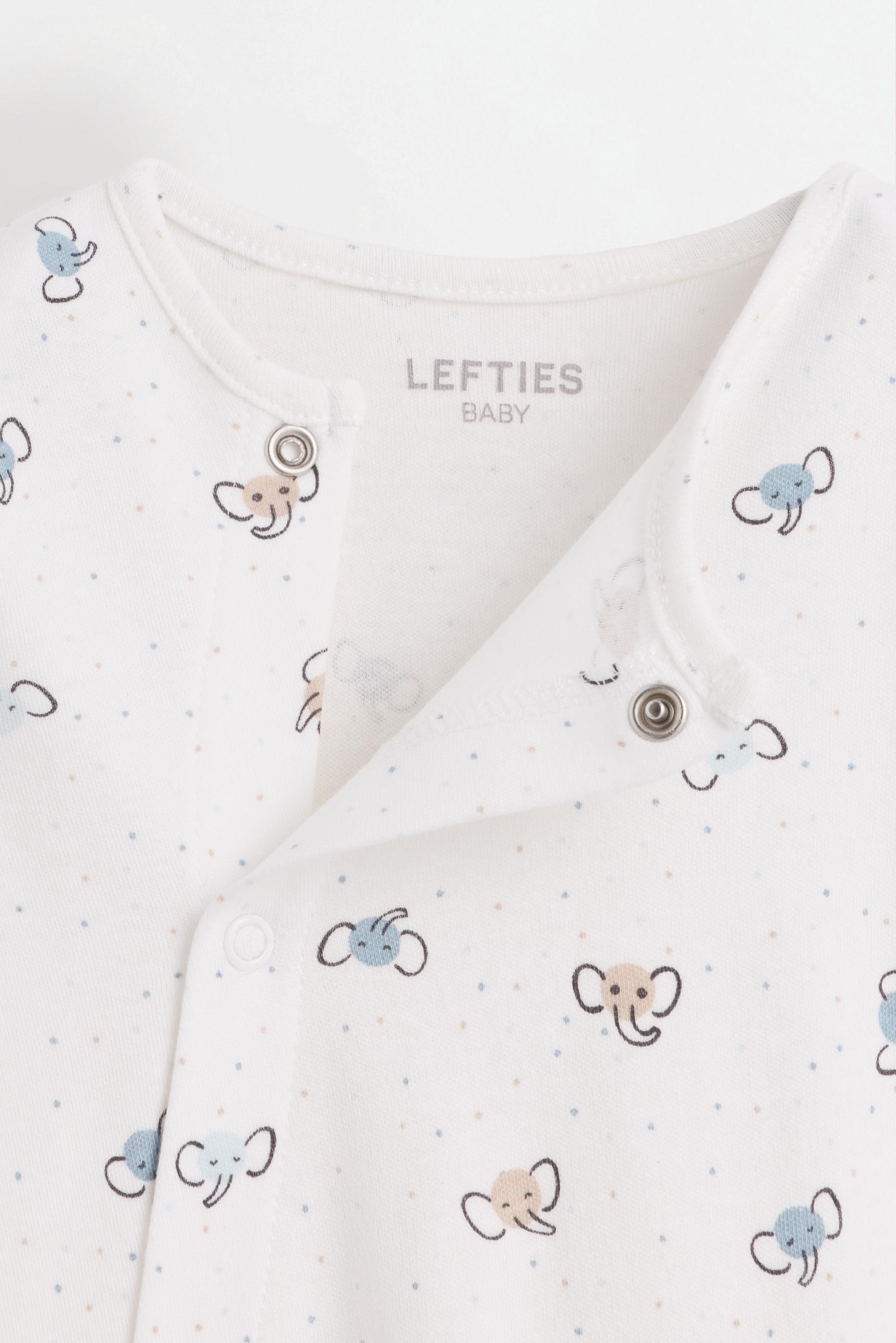 Printed interlock sleepsuit — BLUE