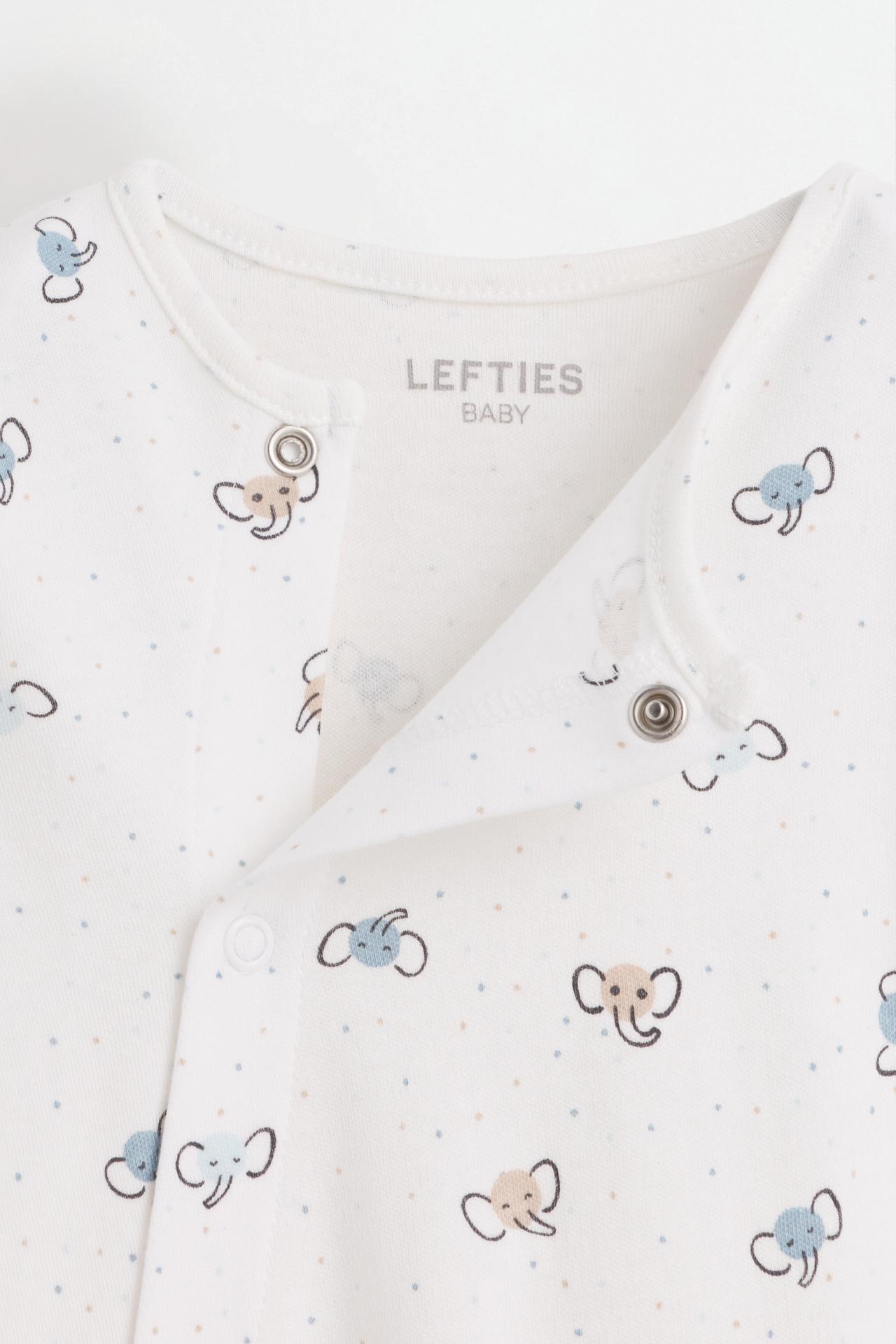 Printed interlock sleepsuit — BLUE