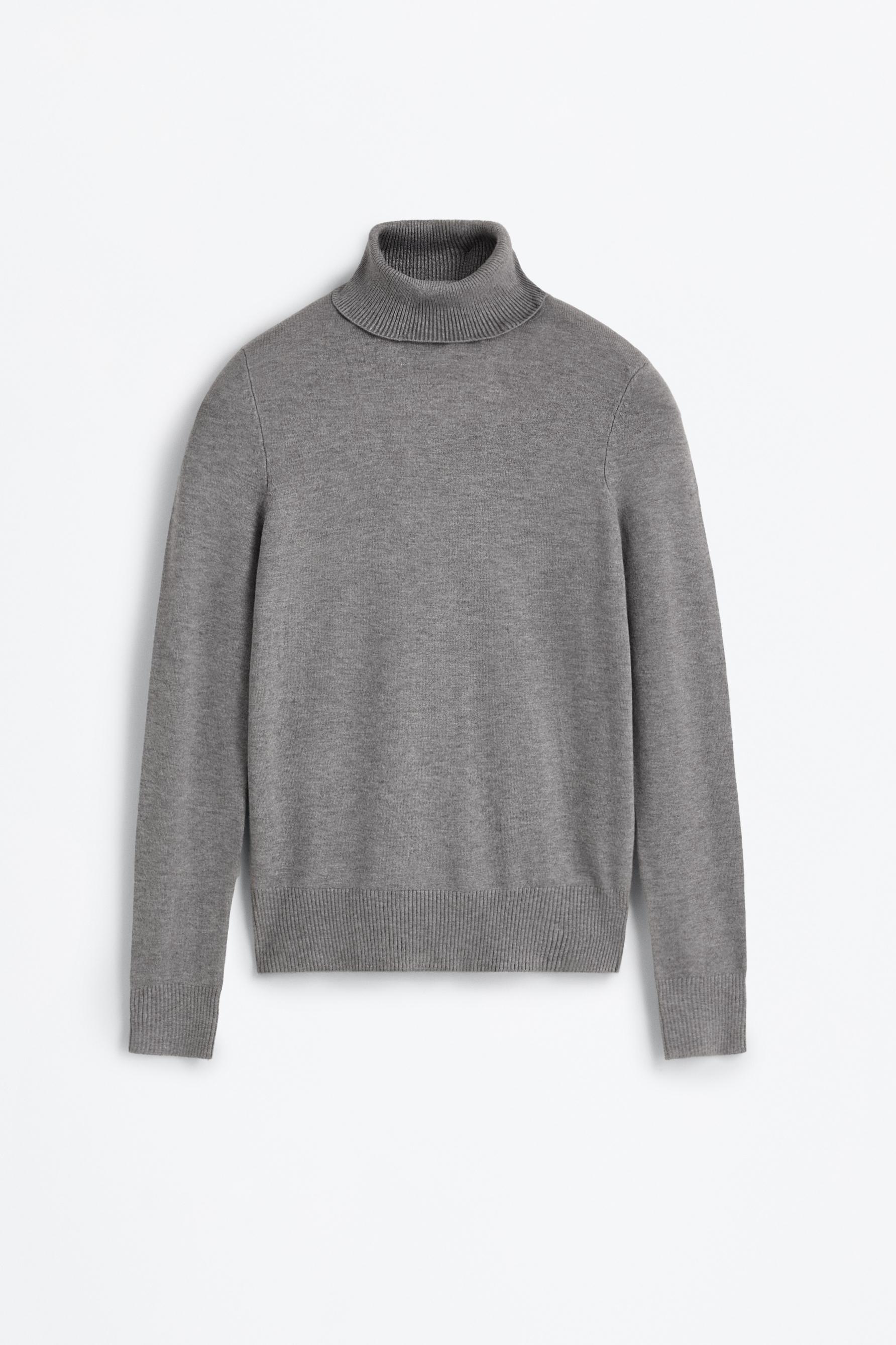 Roll neck sweater — GREY MARL