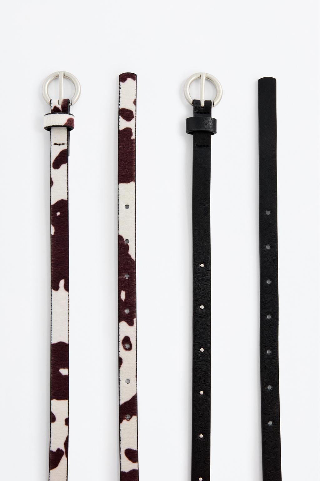 2-pack of contrast belts