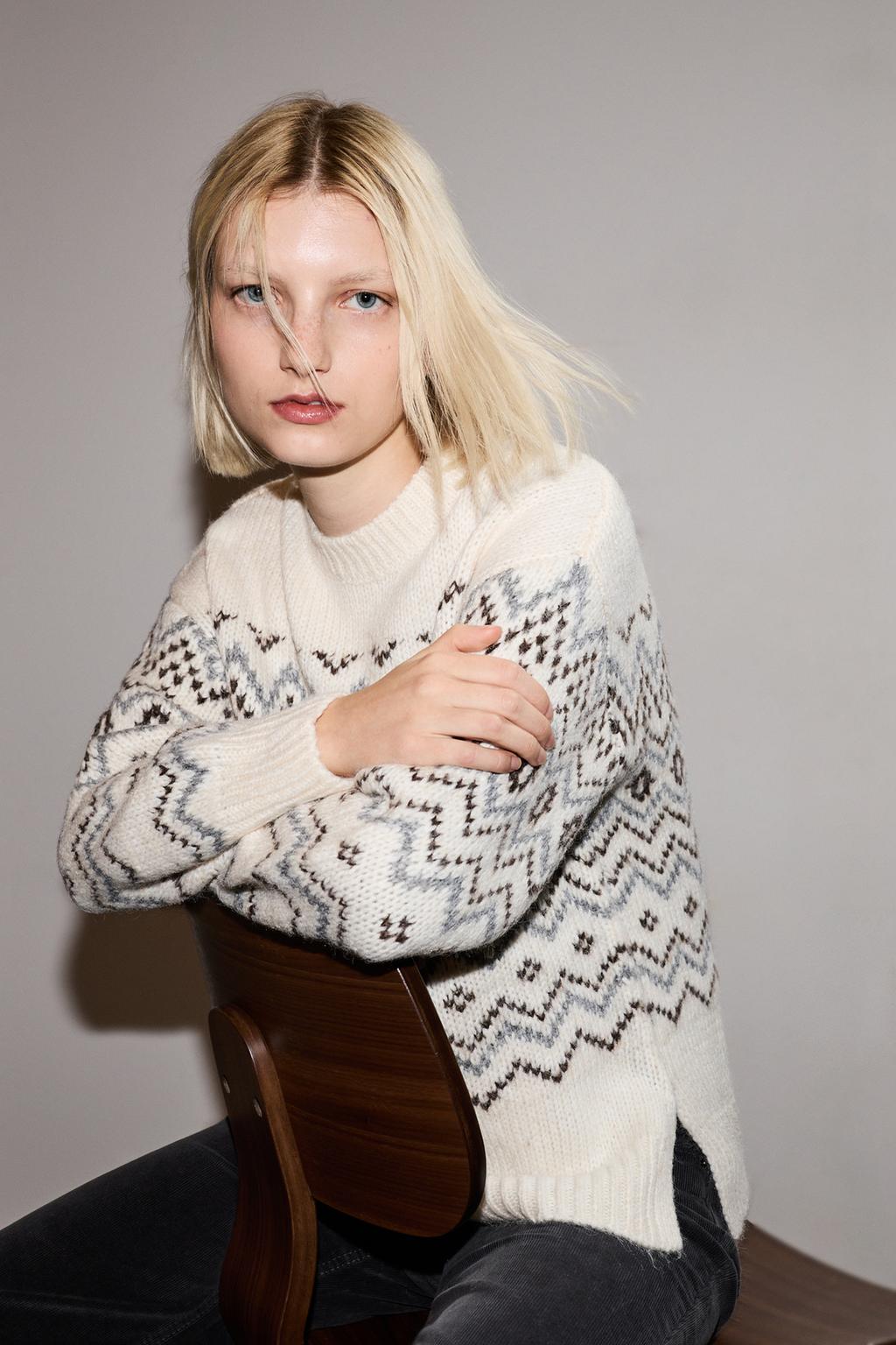 Jersey oversize  jacquard