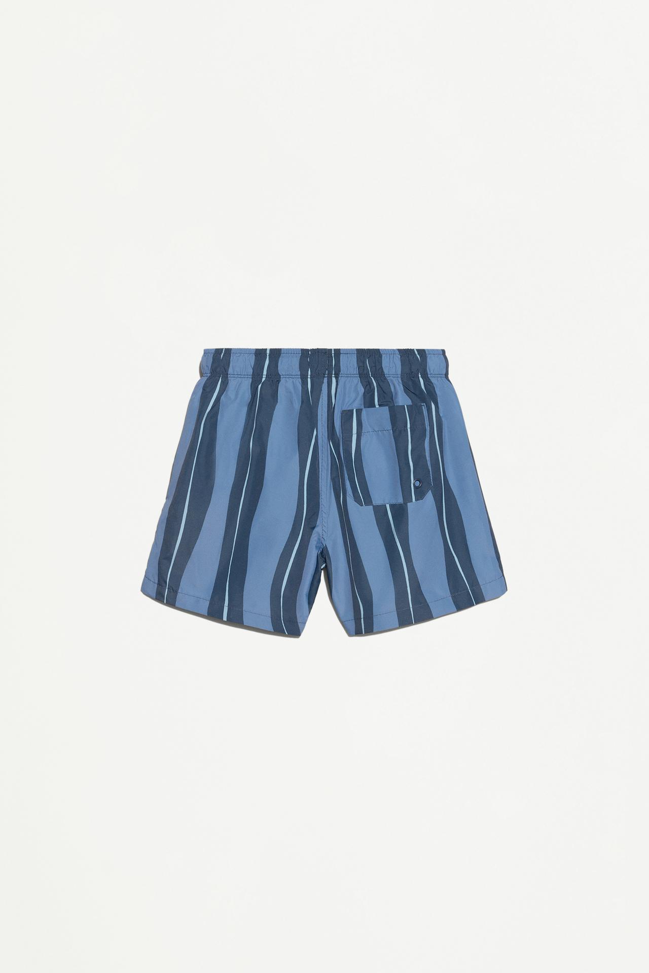 Printed Swim Trunks — FADED BLUE