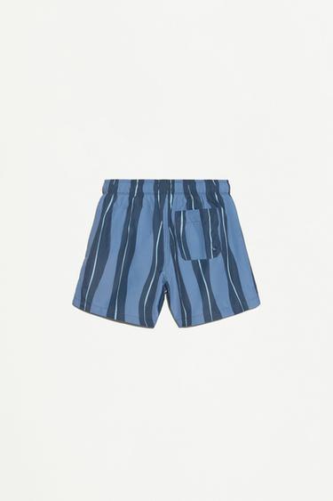 Printed Swim Trunks — FADED BLUE 2