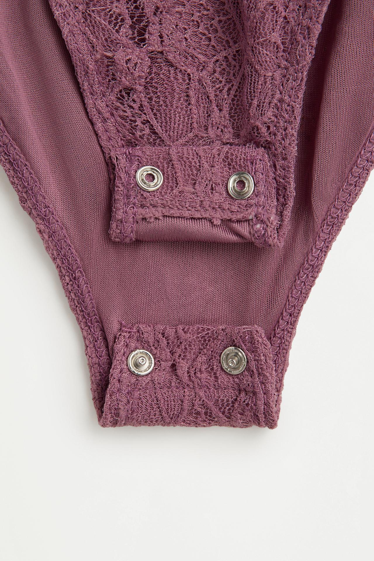Lace bodysuit — DARK MAUVE