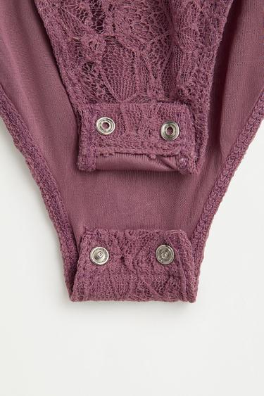 Lace bodysuit — DARK MAUVE 7
