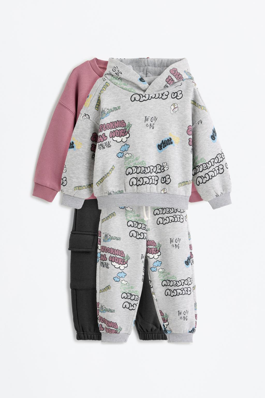 2-pack of sweatshirt and trousers co-ords