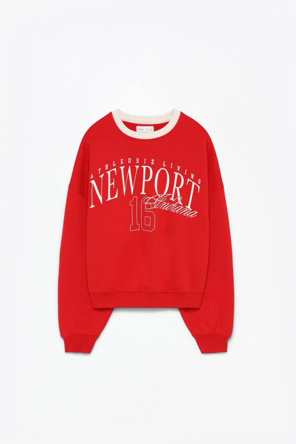 Sweatshirt with contrast neck