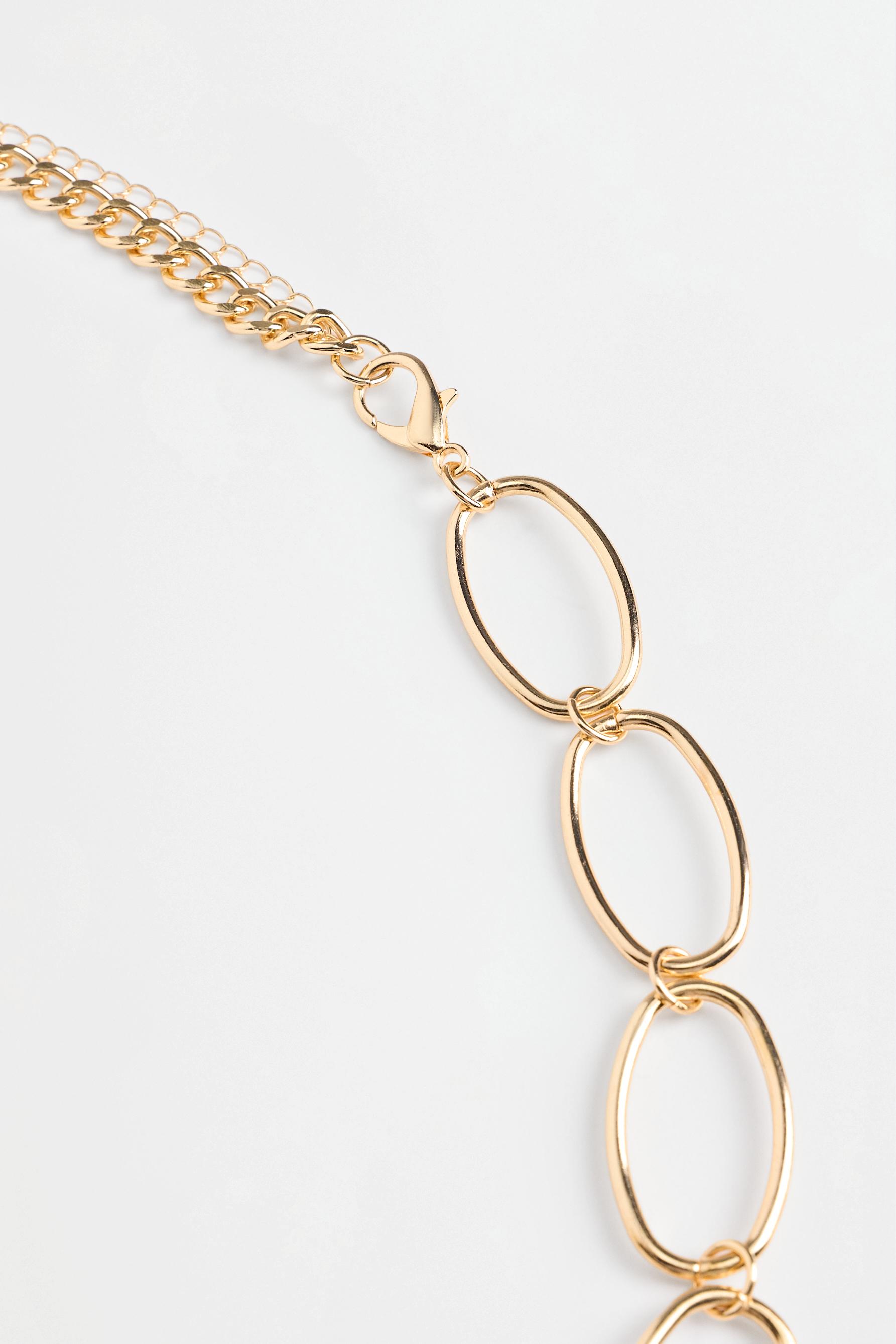 Oval chain belt — GOLD