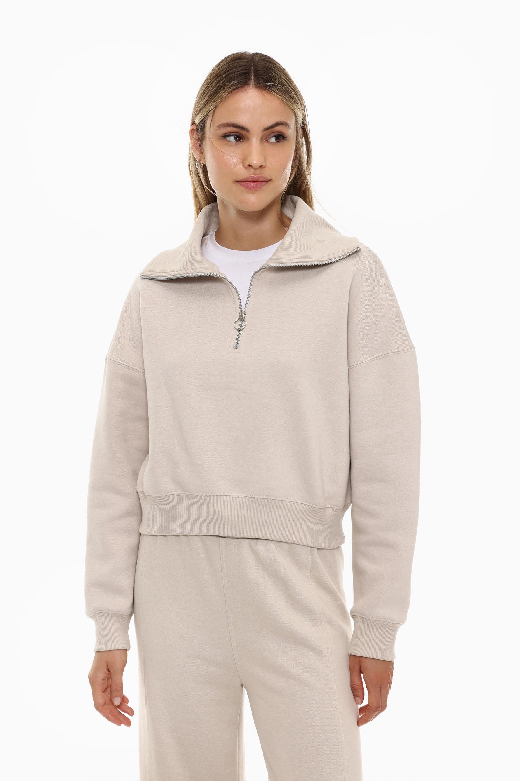 Full zip collar sweatshirt best sale