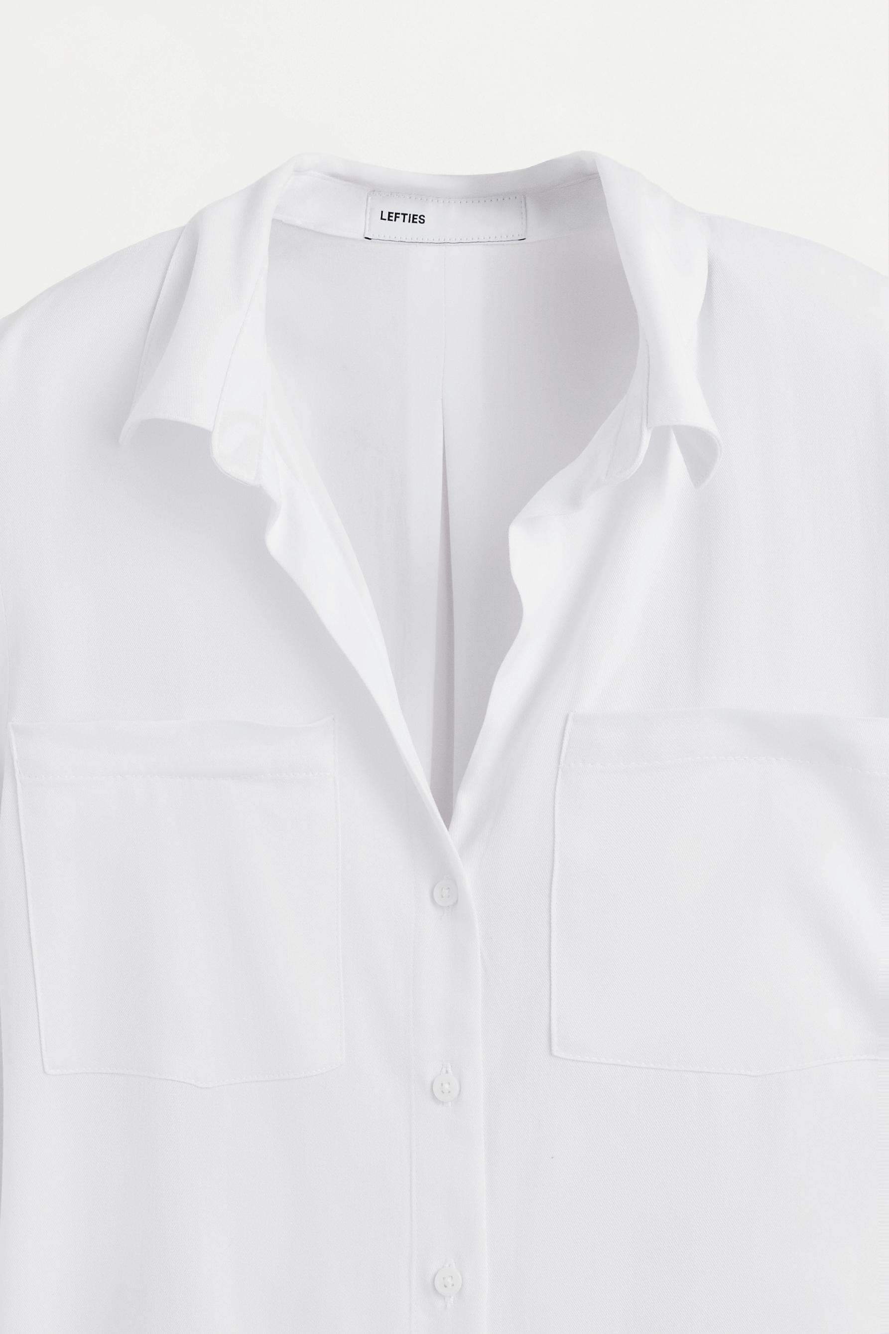 Basic henley shirt — WHITE