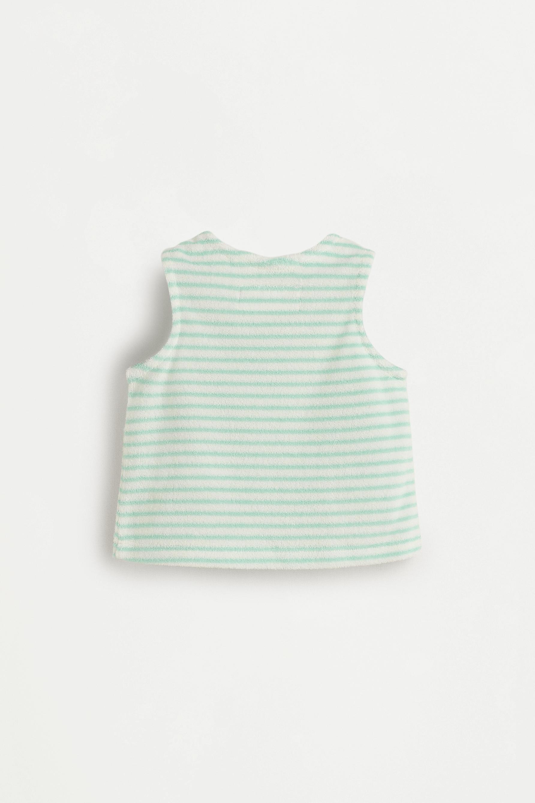 Terry cloth T-shirt and briefs co-ord — AQUAMARINE