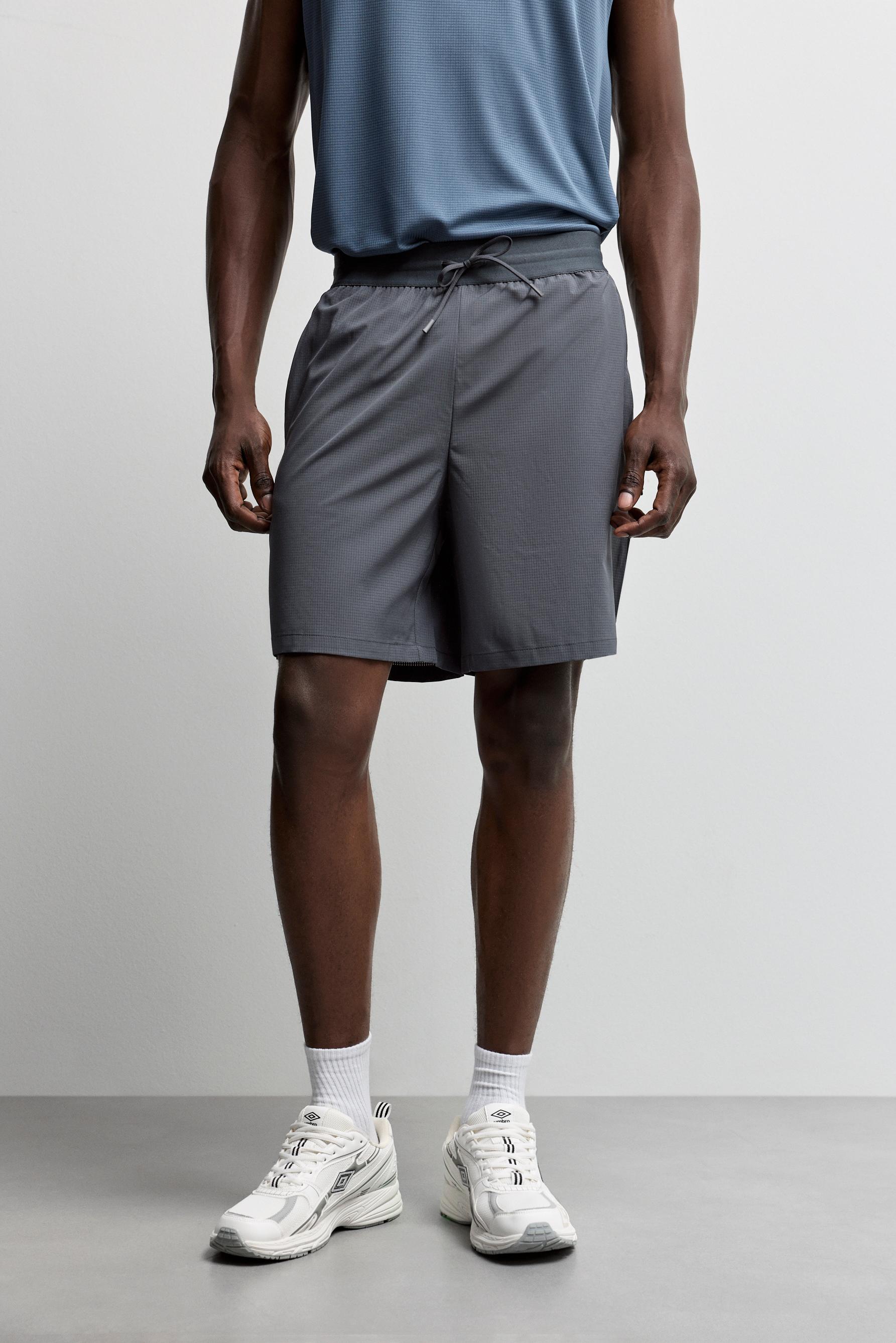 Bermuda sports shorts — STEEL BLUE