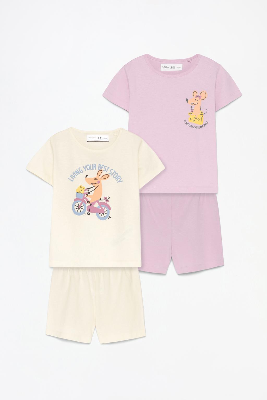 2-pack of animal pyjamas