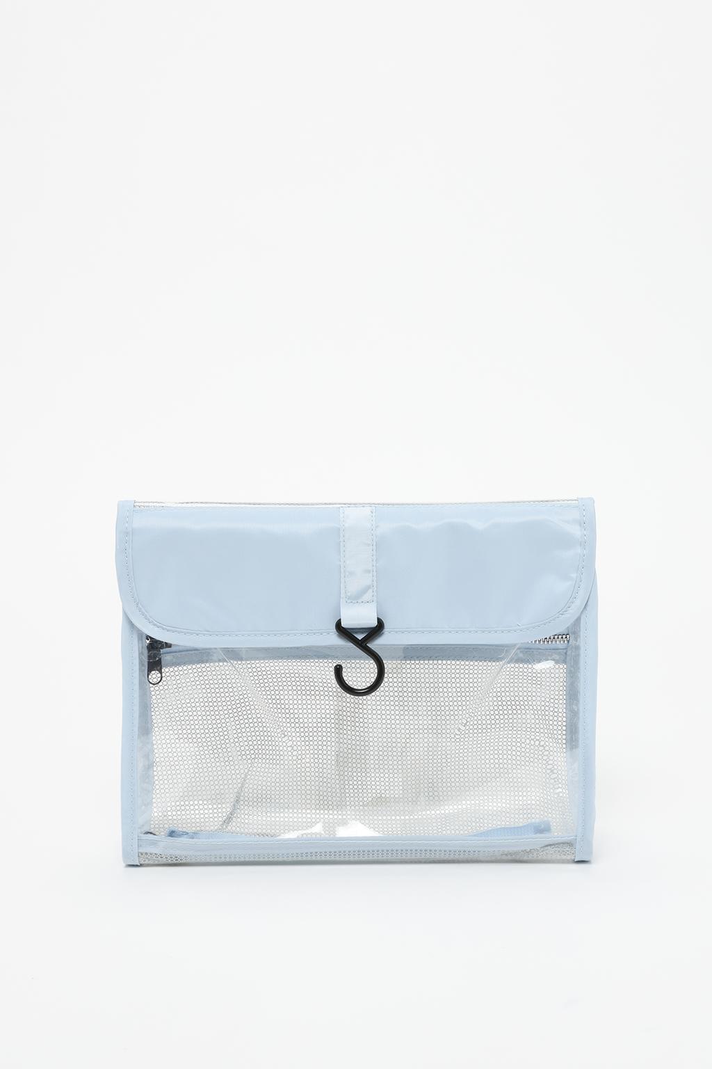 Foldable toiletry bag with hook