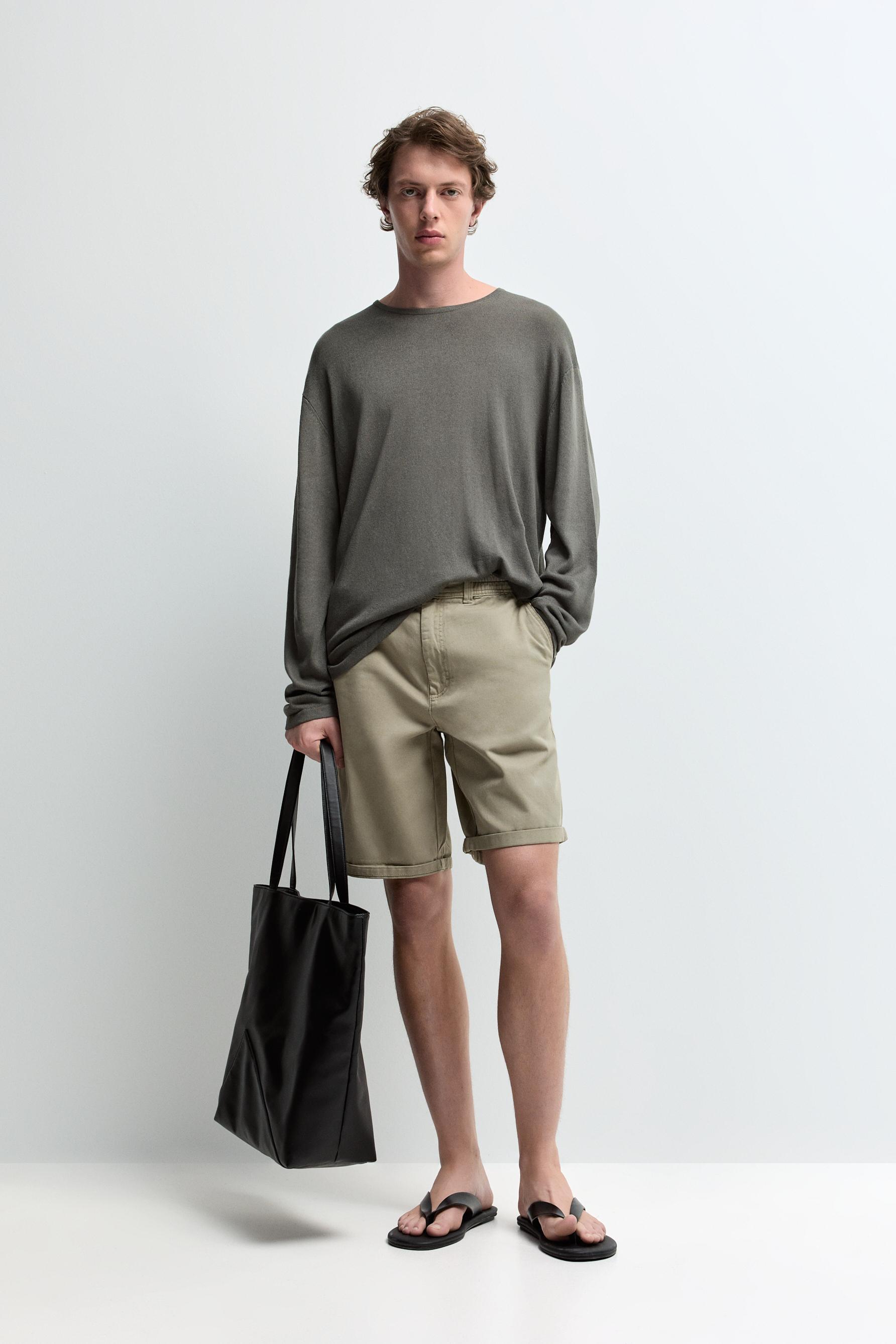 Slim fit Bermuda shorts — KHAKI