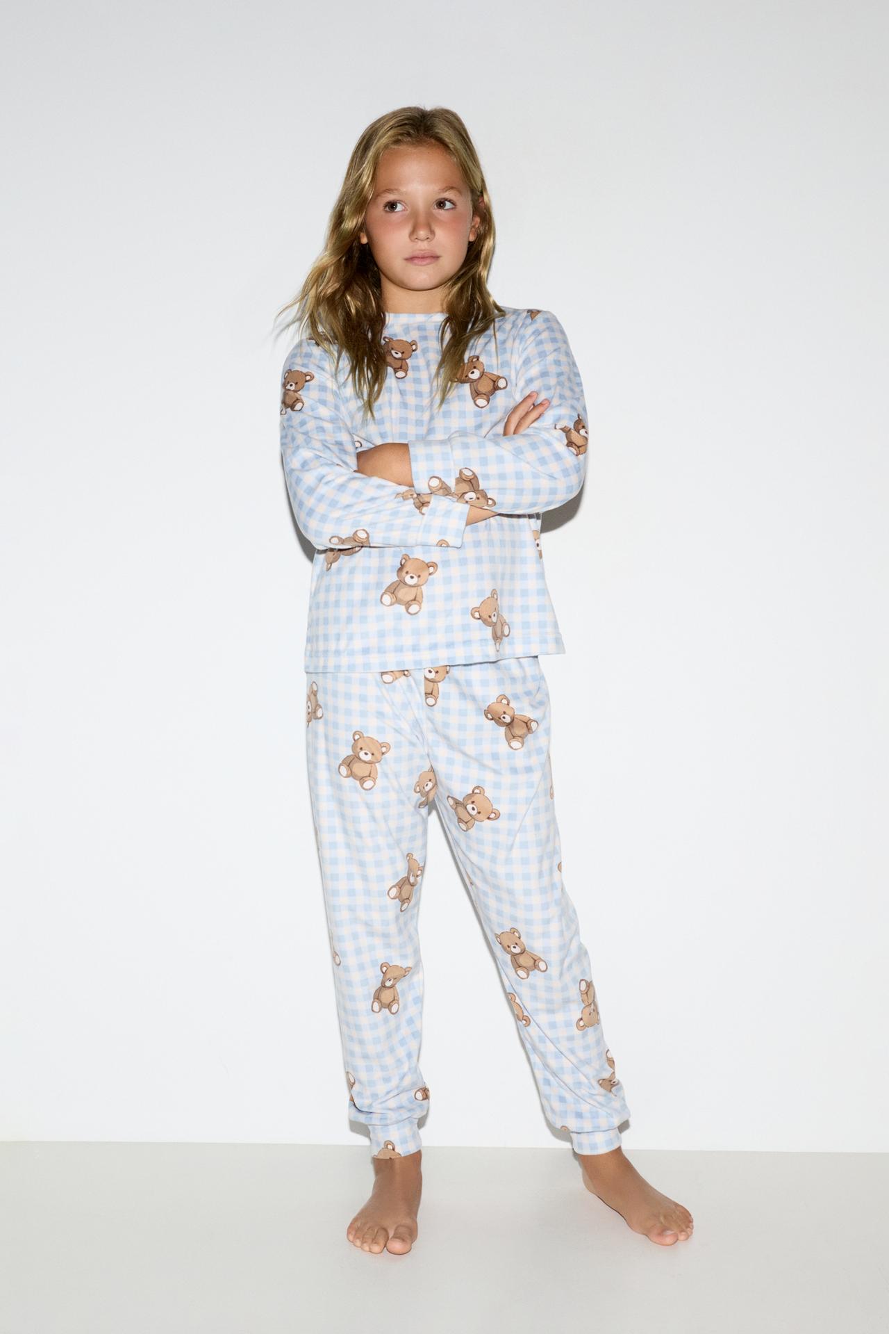 Velvet-feel star pyjamas — PALE BLUE