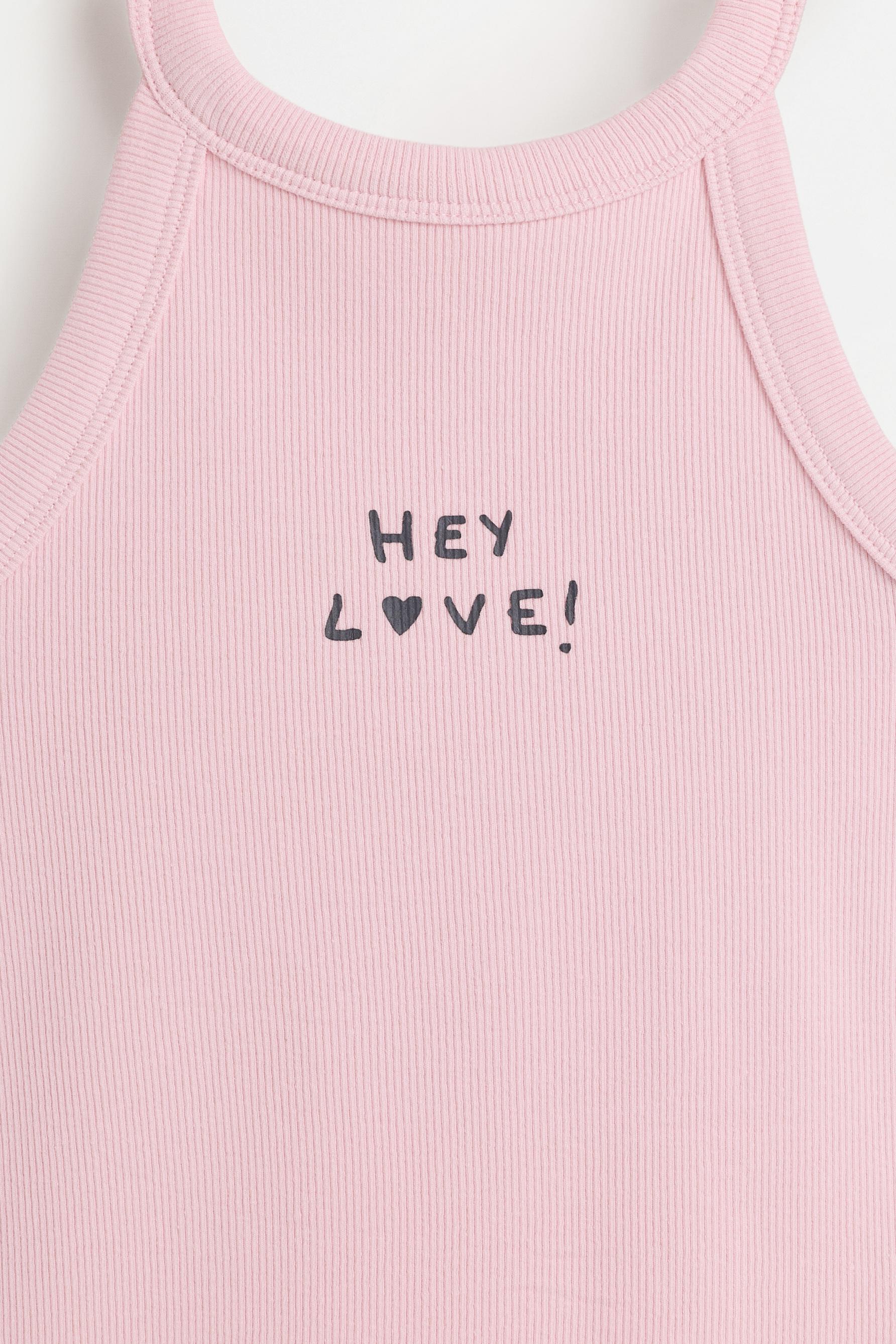 Slogan halter top — FADED PINK
