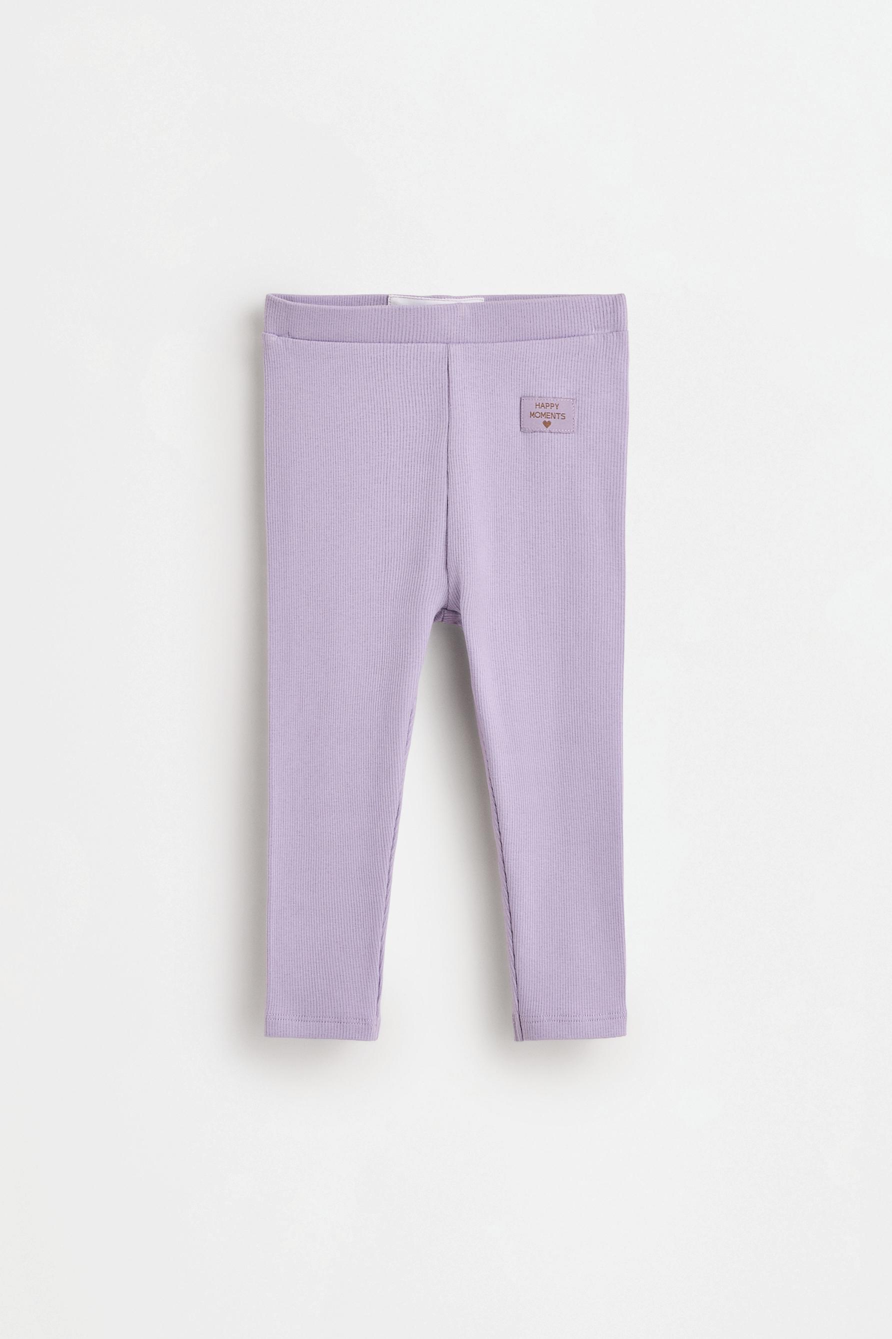 Pack of 2 ribbed leggings — POWDER MAUVE